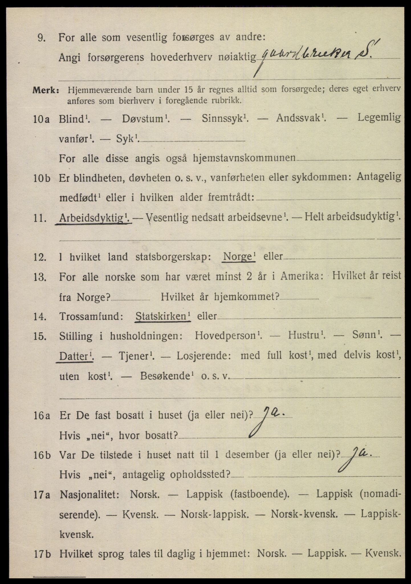 SAT, 1920 census for Nordli, 1920, p. 1436