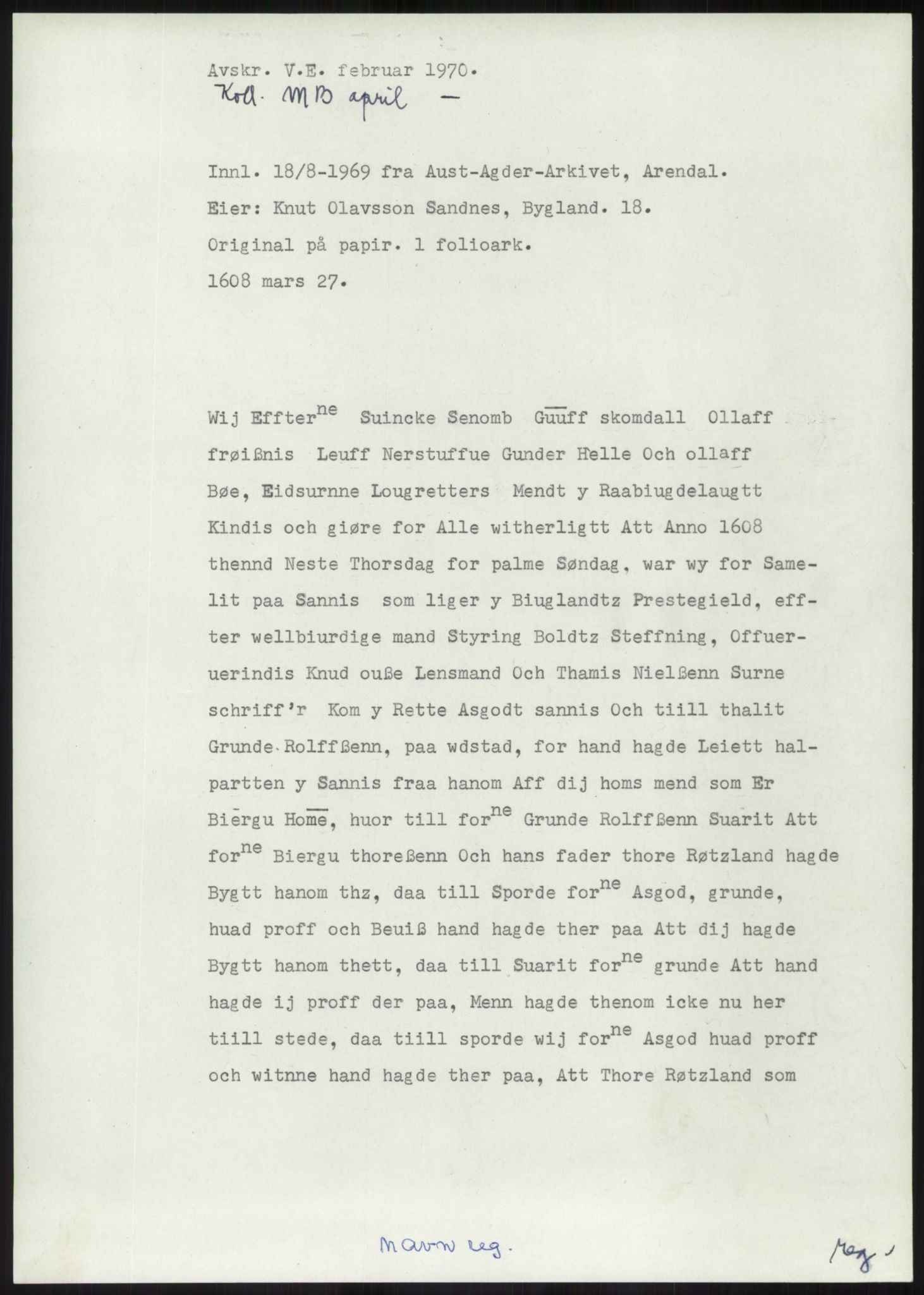 Samlinger til kildeutgivelse, Diplomavskriftsamlingen, RA/EA-4053/H/Ha, p. 1900