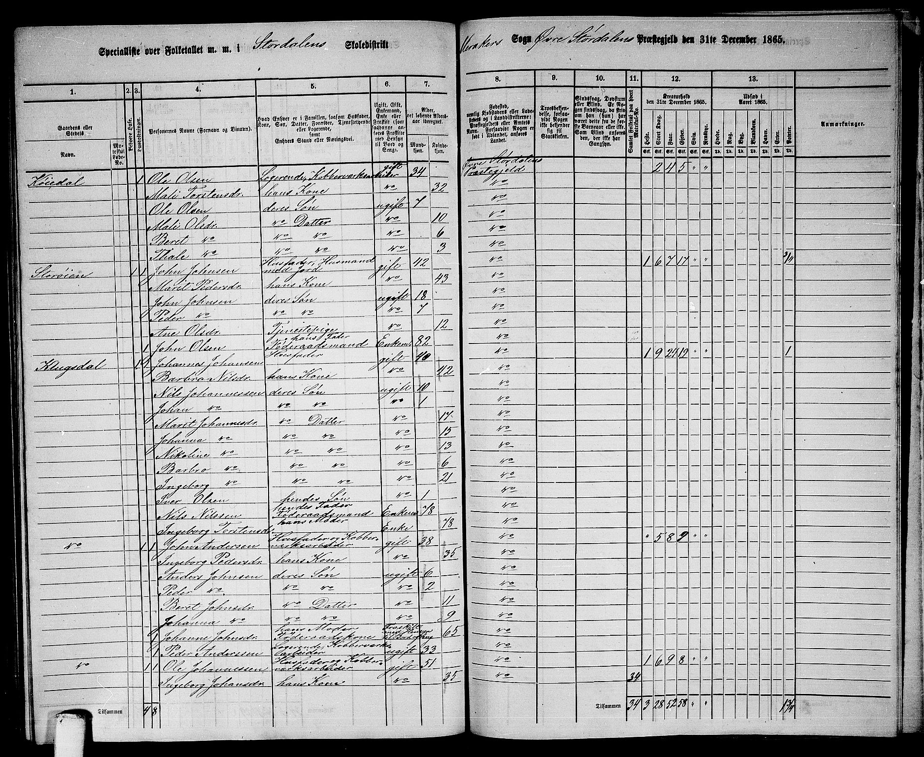 RA, 1865 census for Øvre Stjørdal, 1865, p. 202