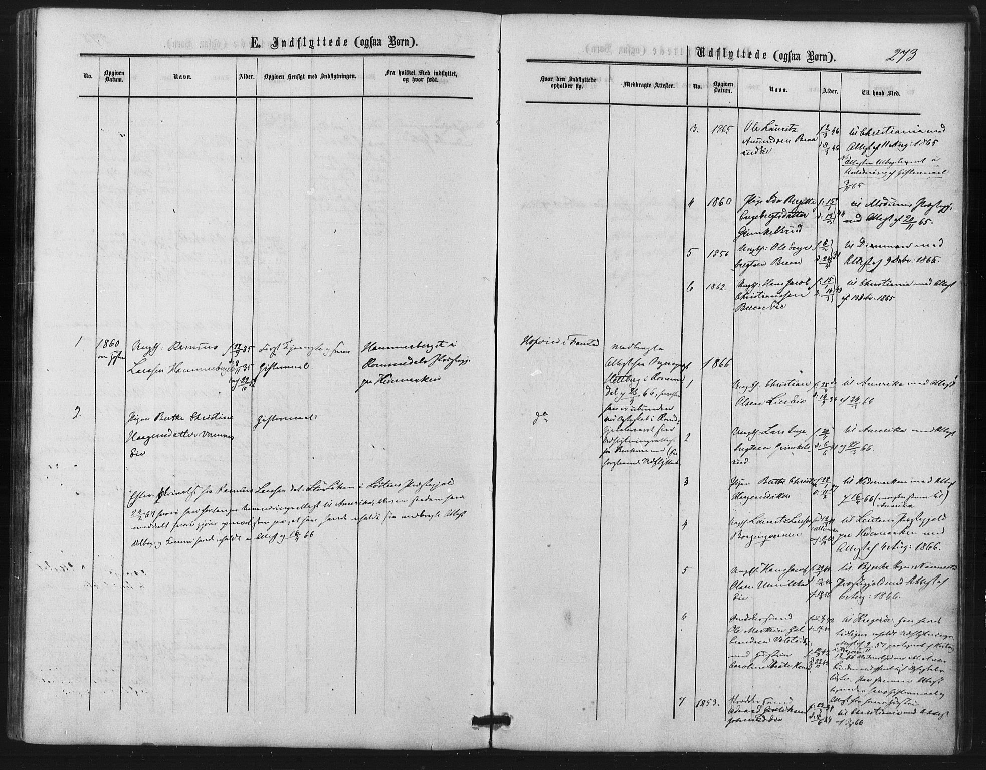 Nes prestekontor Kirkebøker, AV/SAO-A-10410/F/Fb/L0001: Parish register (official) no. II 1, 1859-1882, p. 273