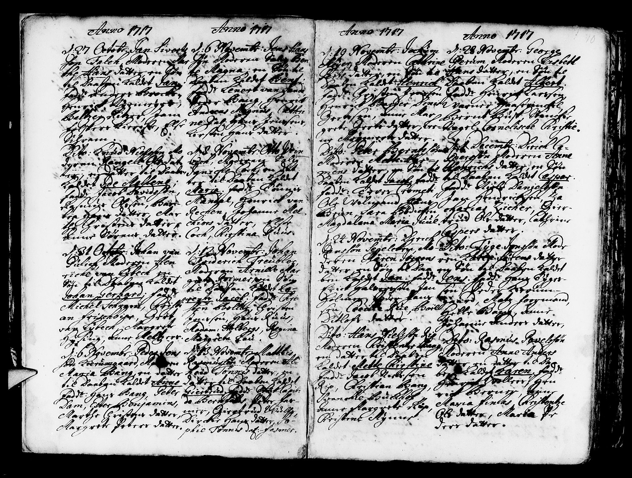 Nykirken Sokneprestembete, AV/SAB-A-77101/H/Haa/L0003: Parish register (official) no. A 3, 1717-1764, p. 10