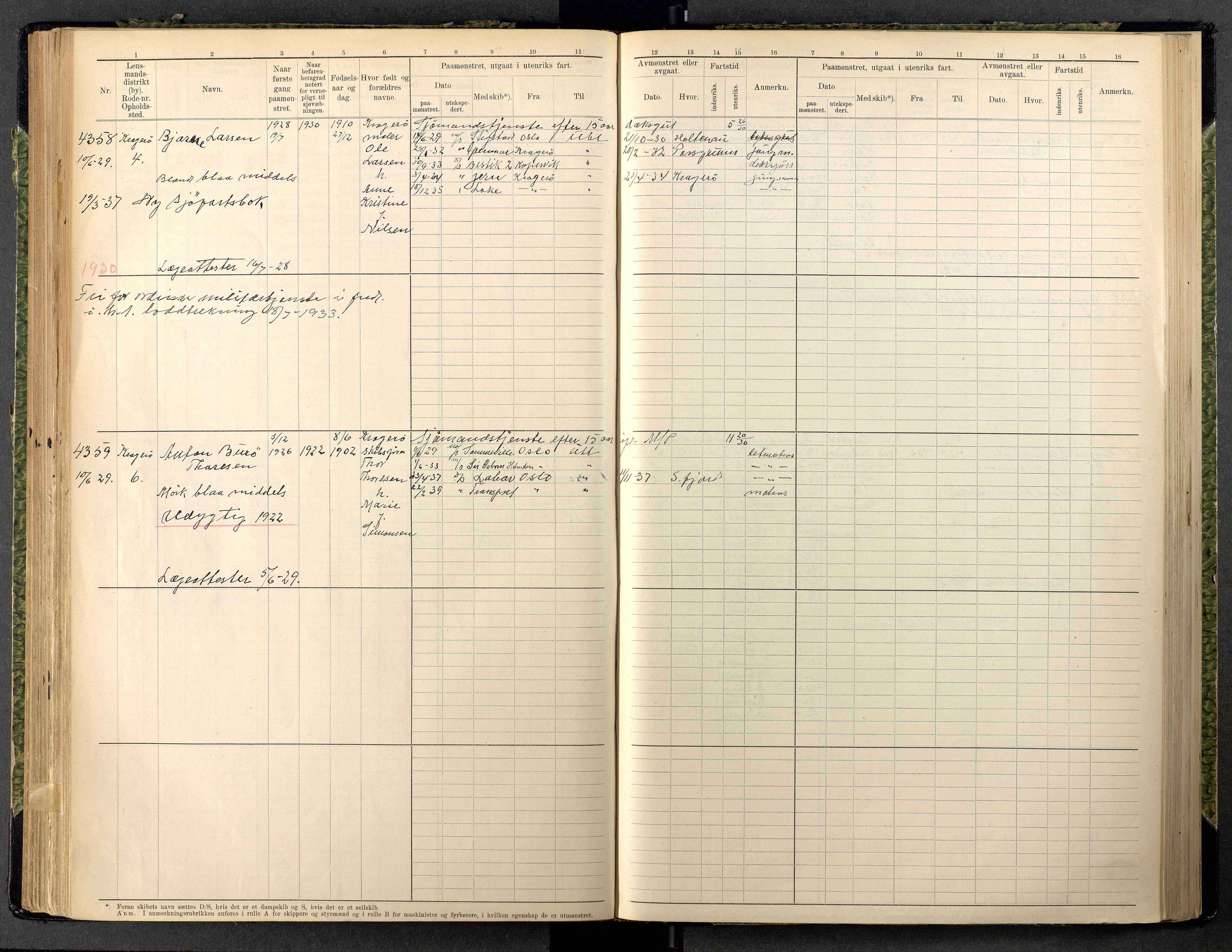 Kragerø innrulleringskontor, SAKO/A-830/F/Fc/L0011: Hovedrulle, 1914-1948, p. 242