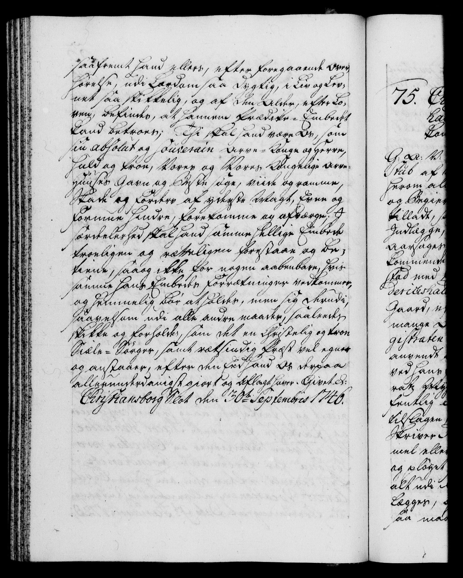 Danske Kanselli 1572-1799, RA/EA-3023/F/Fc/Fca/Fcaa/L0035: Norske registre, 1746-1748, p. 53b