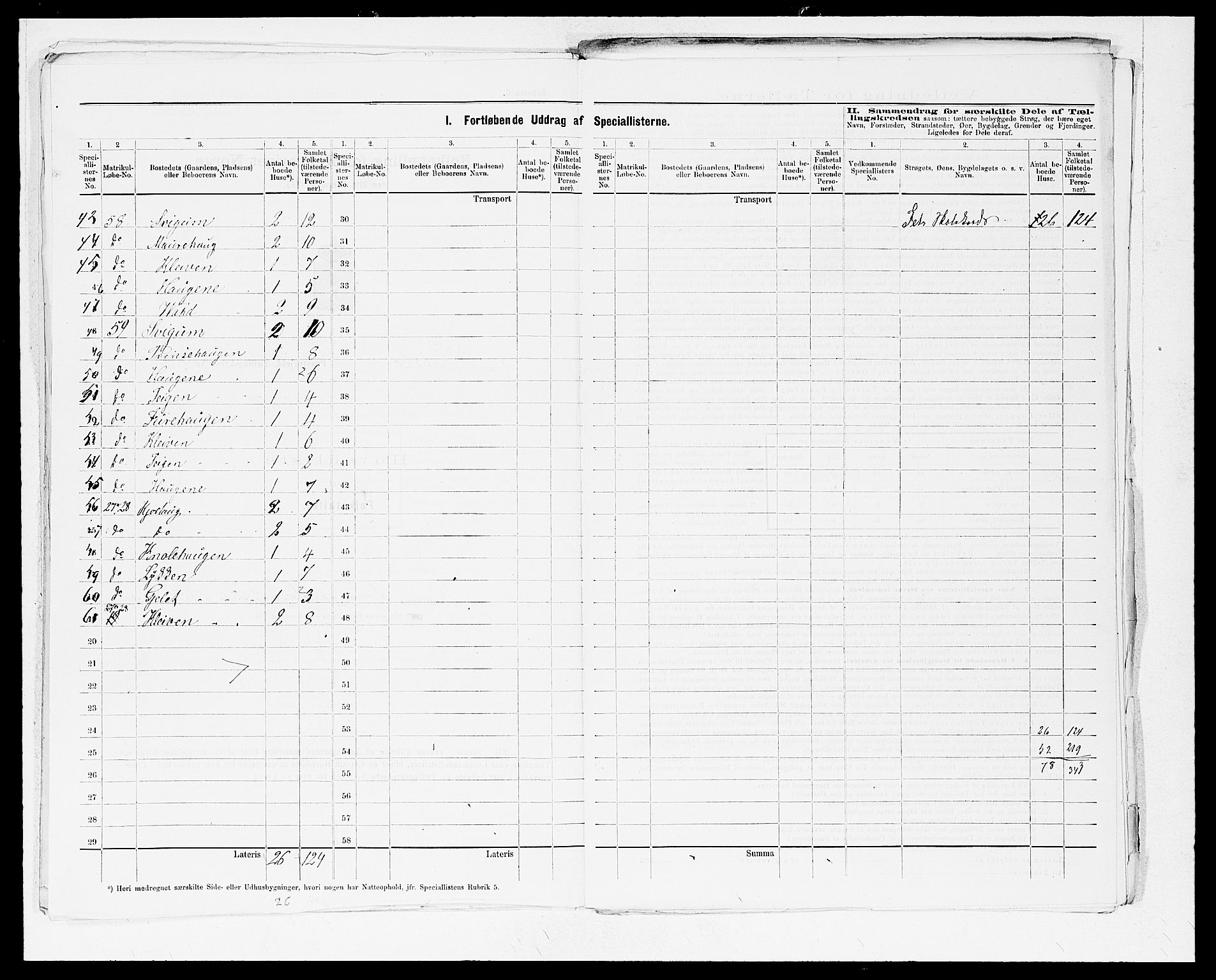 SAB, 1875 census for 1425P Hafslo, 1875, p. 13