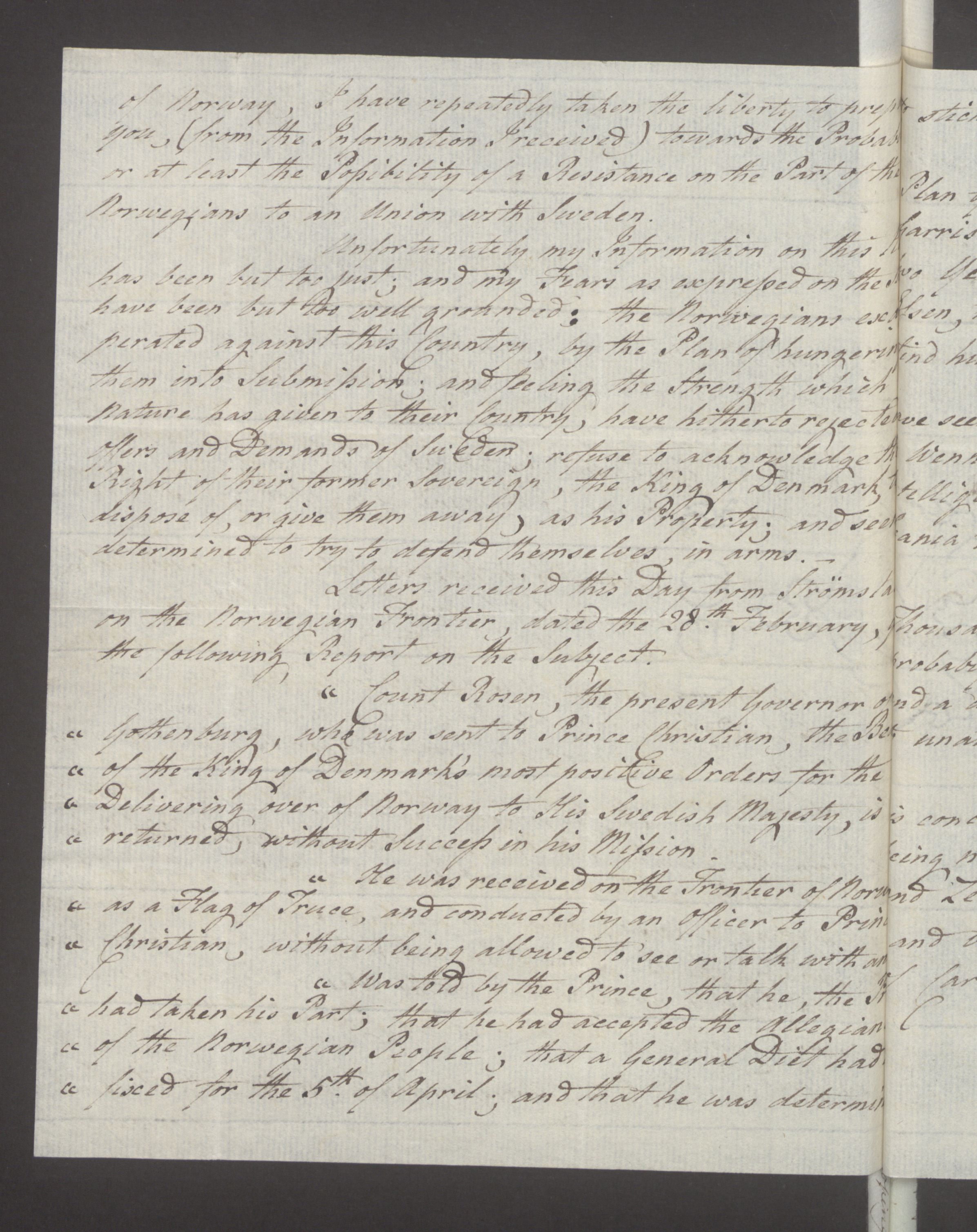 Foreign Office*, UKA/-/FO 38/16: Sir C. Gordon. Reports from Malmö, Jonkoping, and Helsingborg, 1814, p. 19