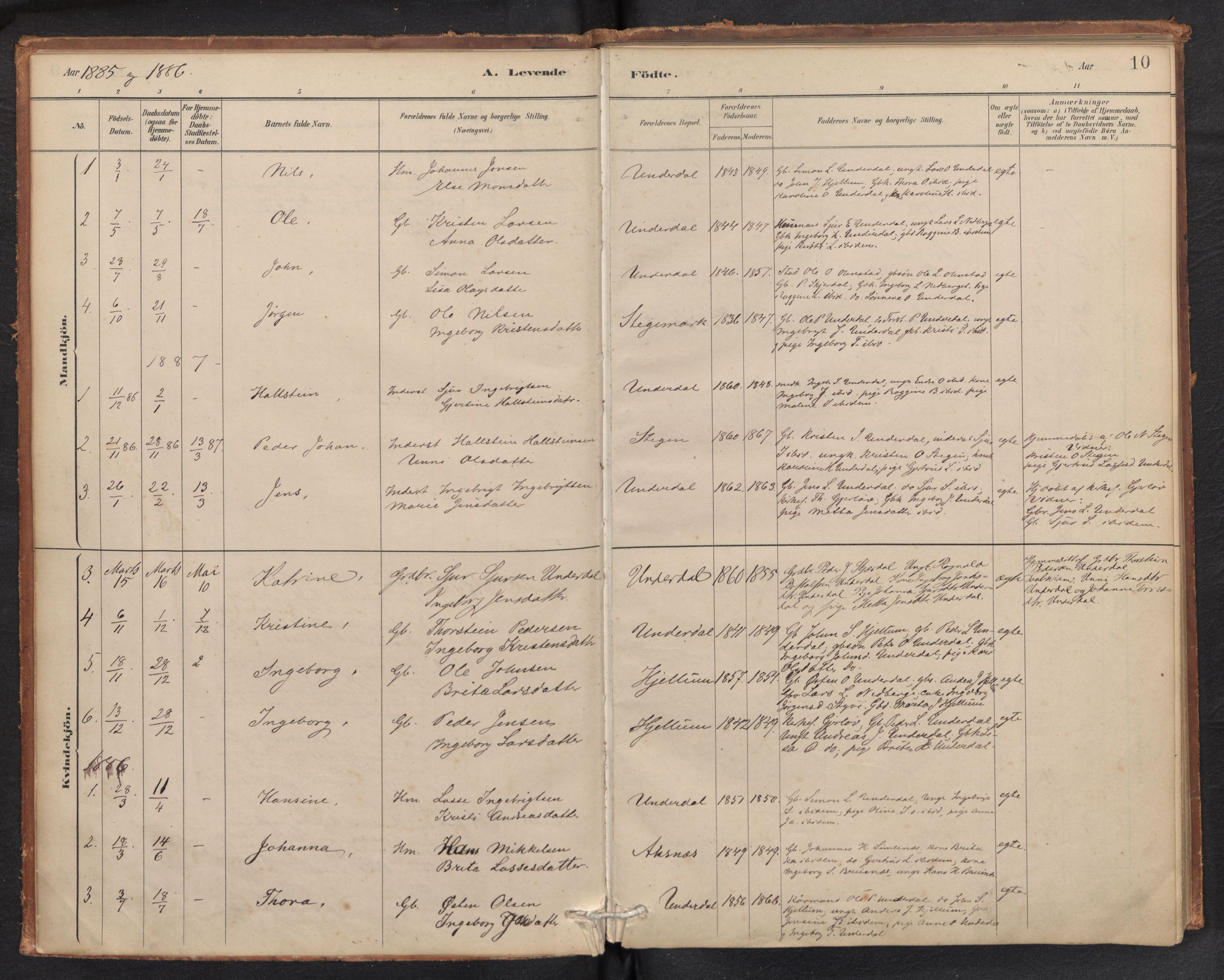 Aurland sokneprestembete, SAB/A-99937/H/Ha/Hae/L0001: Parish register (official) no. E 1, 1880-1907, p. 9b-10a