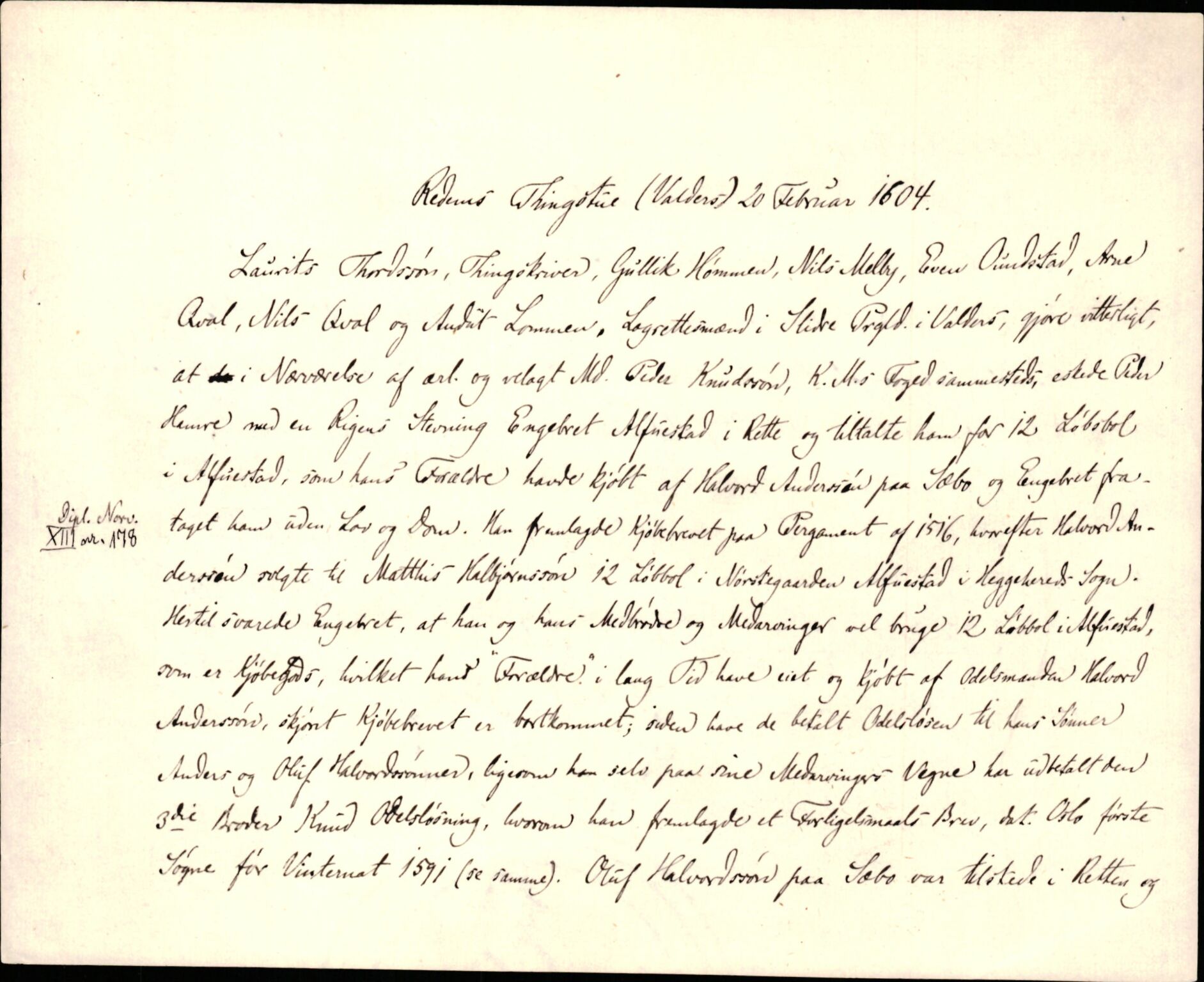 Riksarkivets diplomsamling, AV/RA-EA-5965/F35/F35d/L0002: Innlånte diplomer, seddelregister, 1592-1620, p. 397