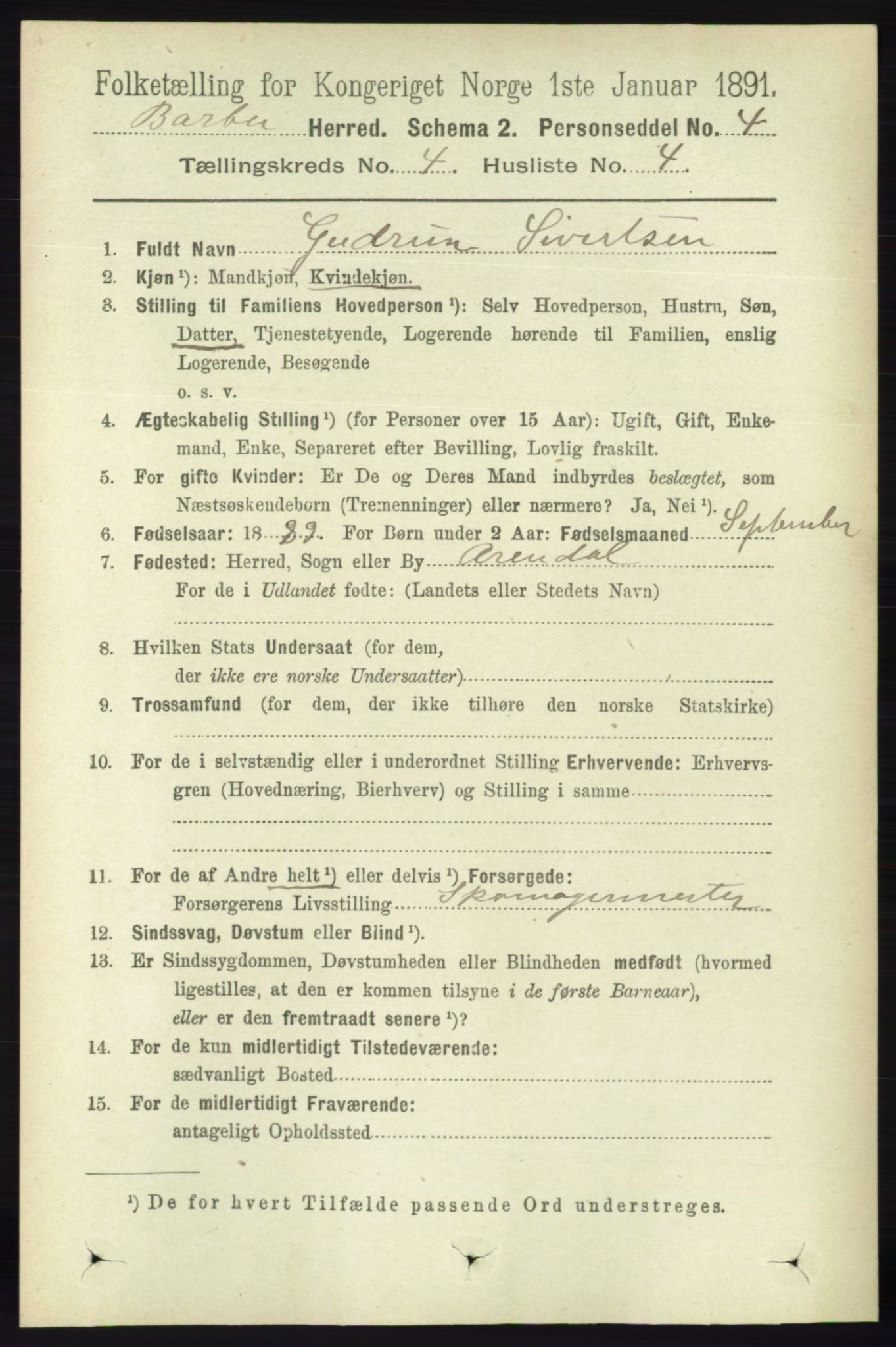 RA, 1891 census for 0990 Barbu, 1891, p. 2469