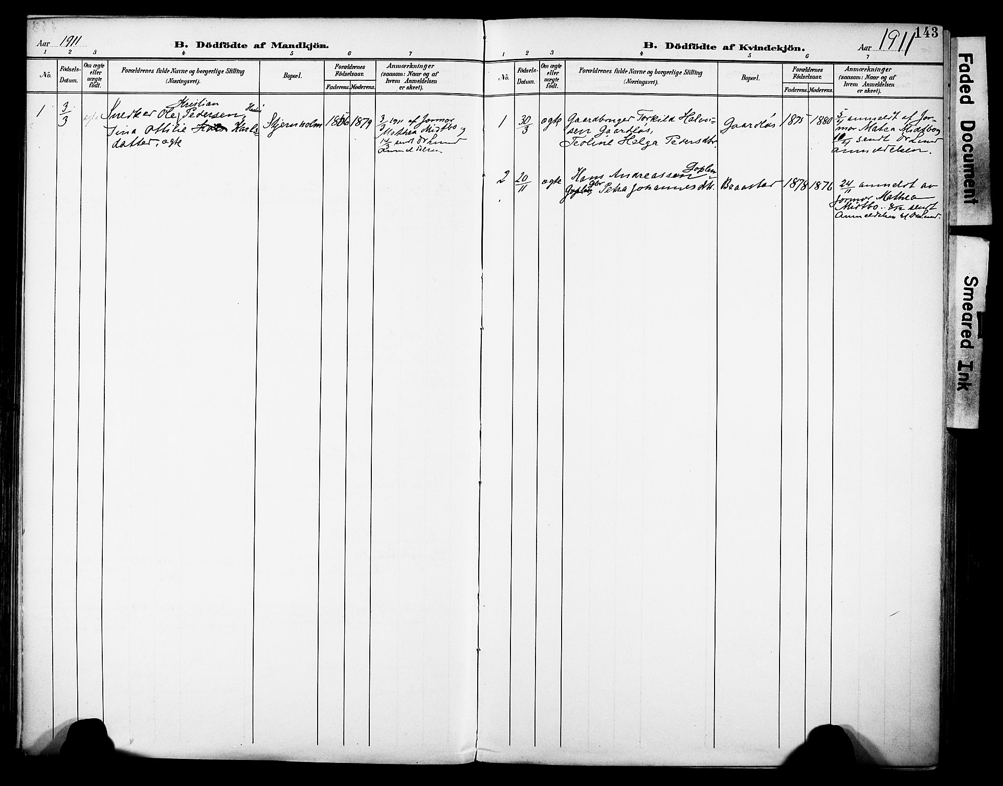 Vestre Toten prestekontor, SAH/PREST-108/H/Ha/Haa/L0013: Parish register (official) no. 13, 1895-1911, p. 143