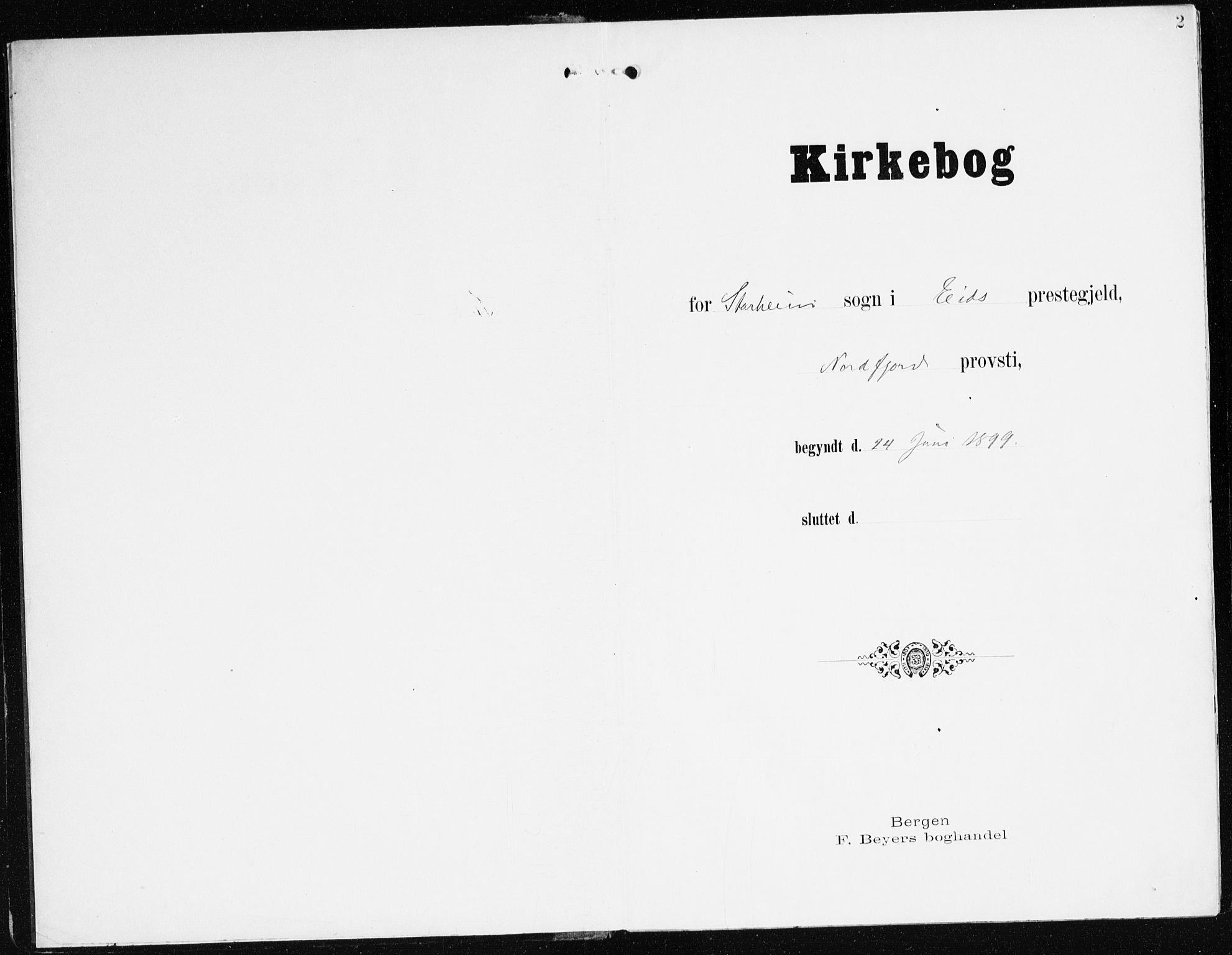 Eid sokneprestembete, AV/SAB-A-82301/H/Haa/Haac/L0002: Parish register (official) no. C 2, 1899-1927, p. 2