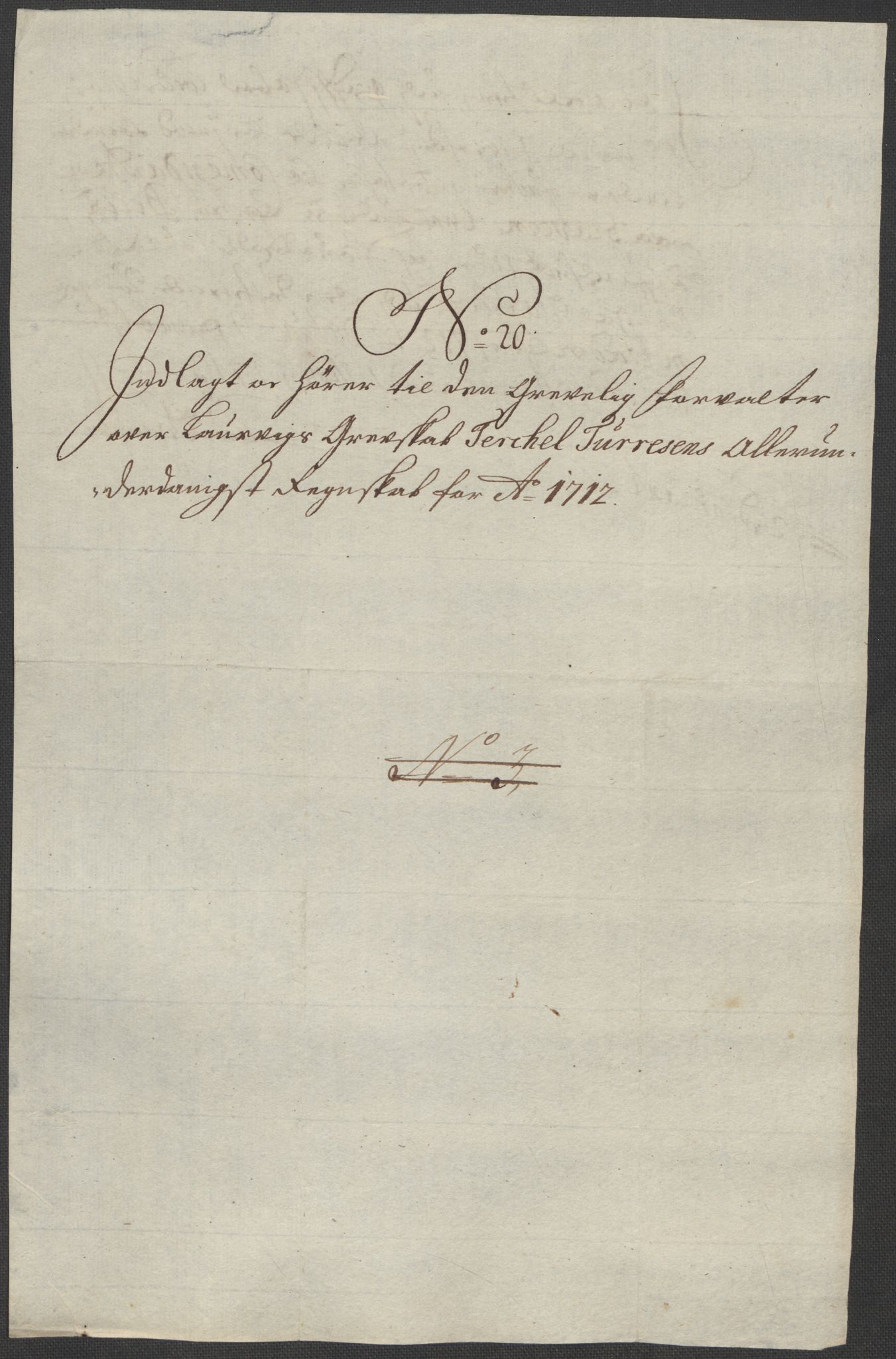 Rentekammeret inntil 1814, Reviderte regnskaper, Fogderegnskap, AV/RA-EA-4092/R33/L1984: Fogderegnskap Larvik grevskap, 1712, p. 226