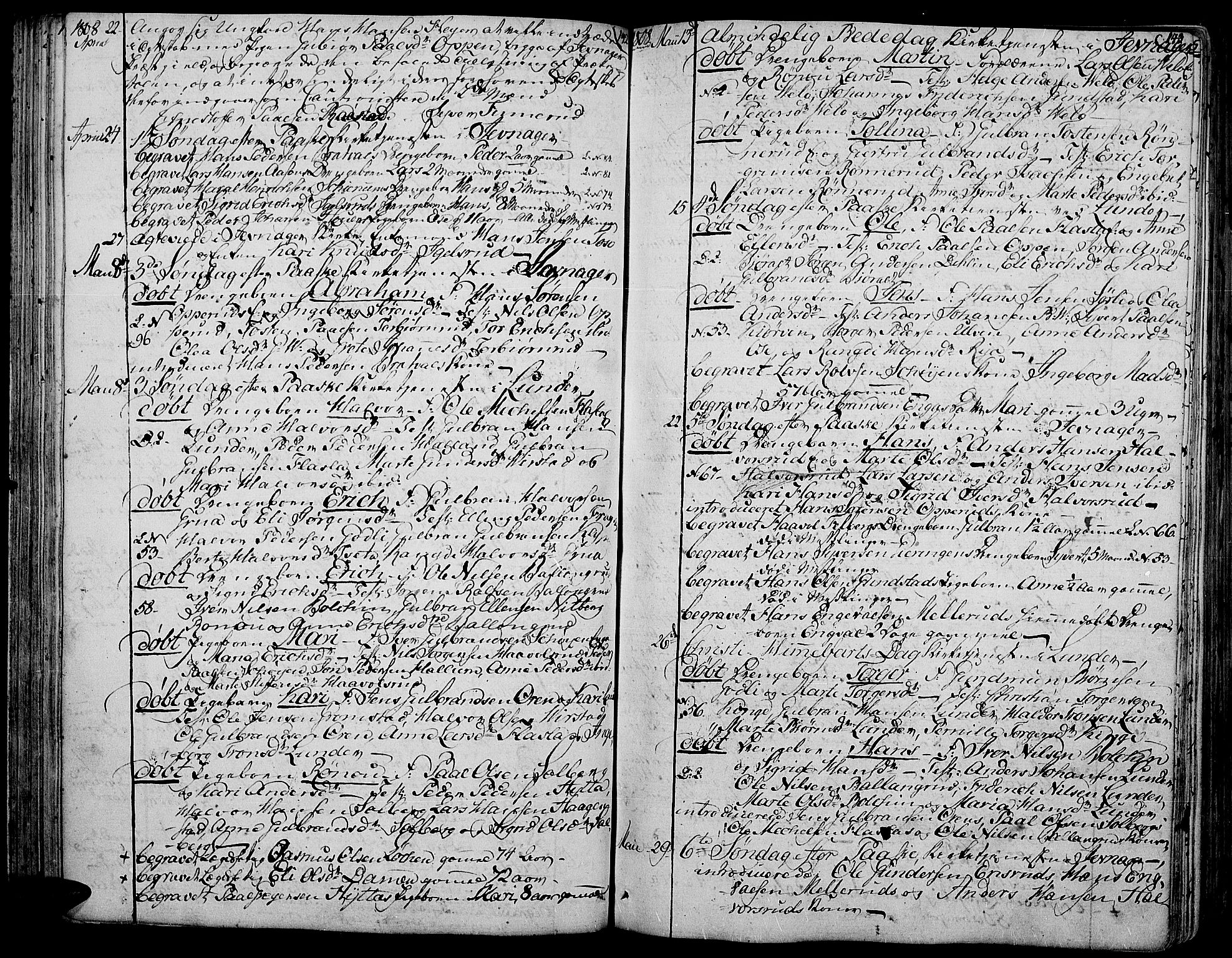 Jevnaker prestekontor, AV/SAH-PREST-116/H/Ha/Haa/L0004: Parish register (official) no. 4, 1800-1861, p. 142-143