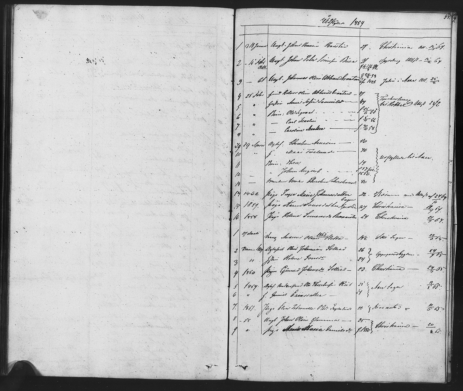 Enebakk prestekontor Kirkebøker, AV/SAO-A-10171c/F/Fa/L0014: Parish register (official) no. I 14, 1833-1878, p. 57