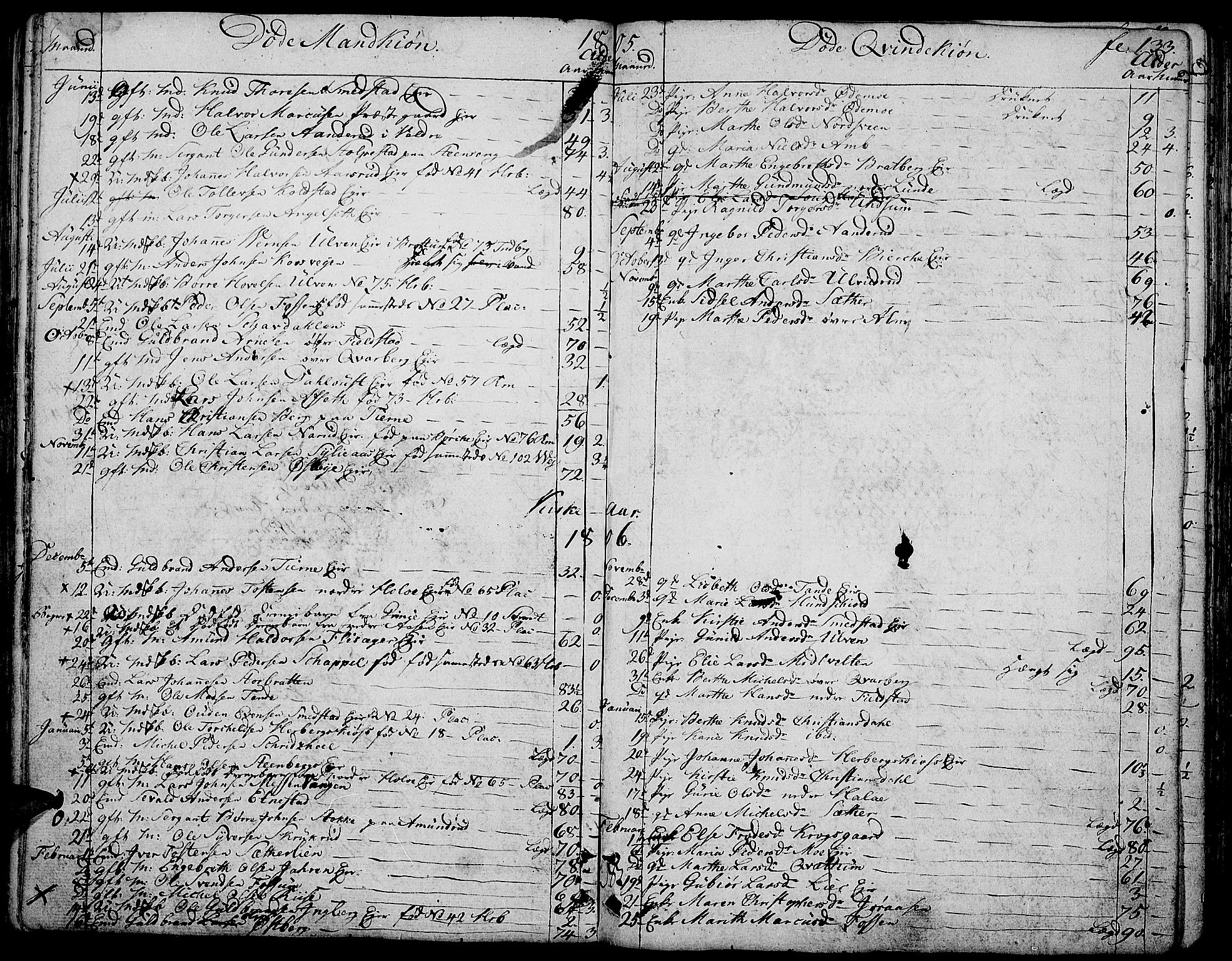 Ringsaker prestekontor, SAH/PREST-014/K/Ka/L0004: Parish register (official) no. 4, 1799-1814, p. 133