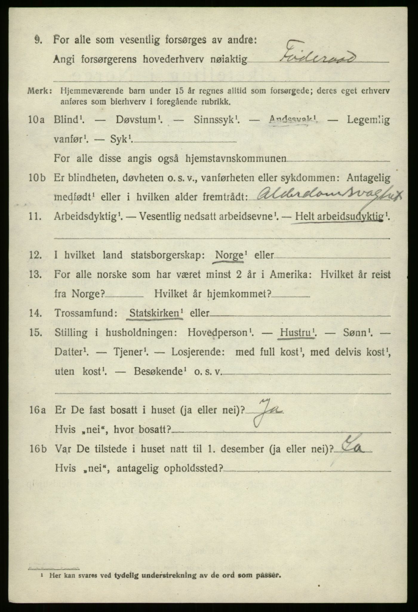 SAB, 1920 census for Innvik, 1920, p. 5134