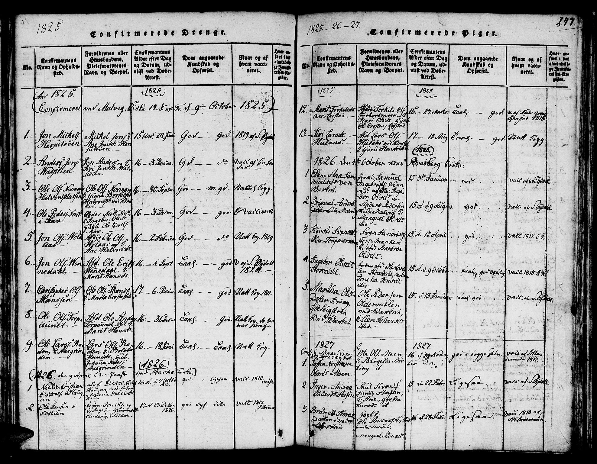 Ministerialprotokoller, klokkerbøker og fødselsregistre - Sør-Trøndelag, SAT/A-1456/616/L0420: Parish register (copy) no. 616C03, 1817-1835, p. 247