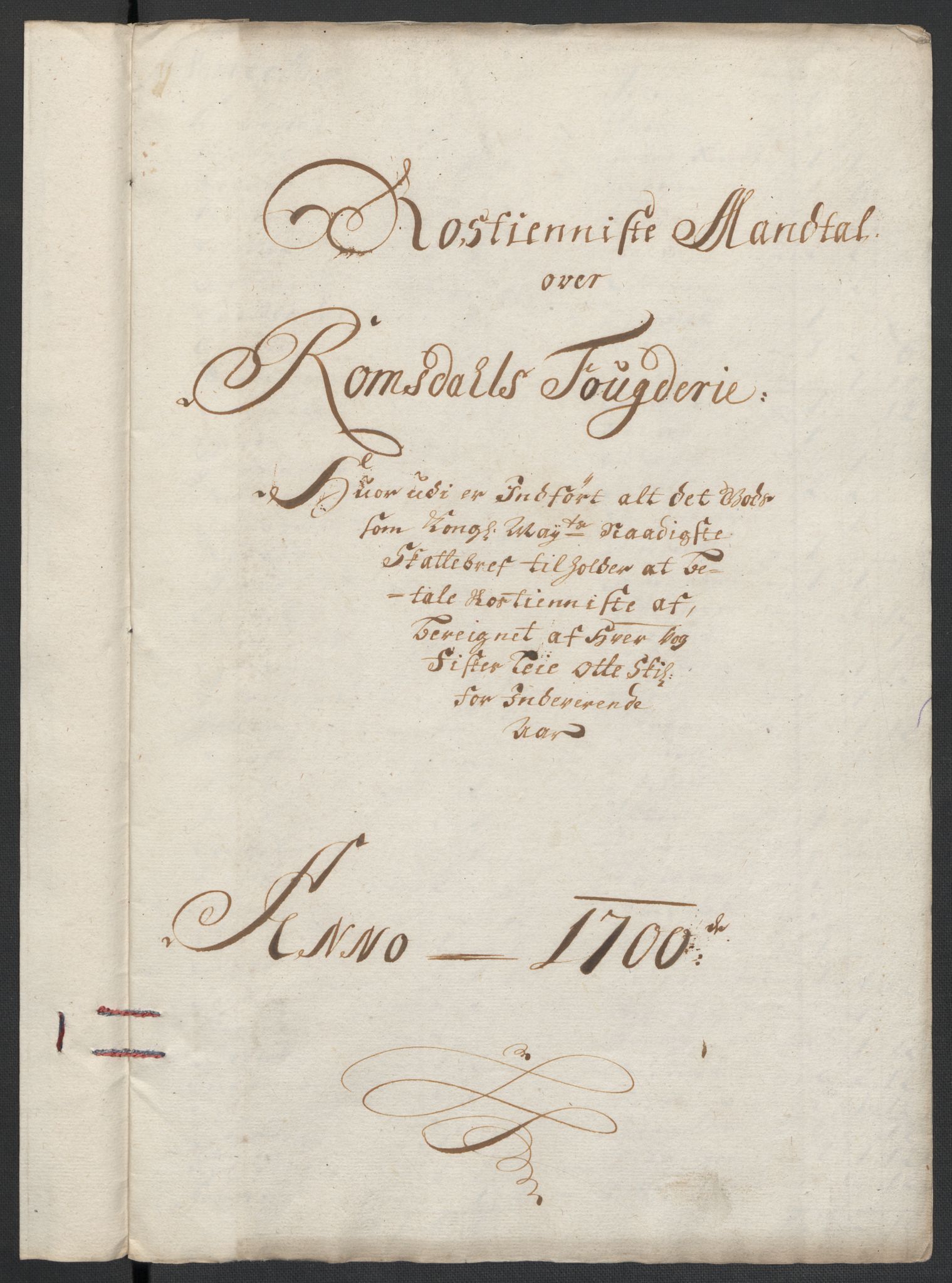 Rentekammeret inntil 1814, Reviderte regnskaper, Fogderegnskap, RA/EA-4092/R55/L3654: Fogderegnskap Romsdal, 1699-1700, p. 269
