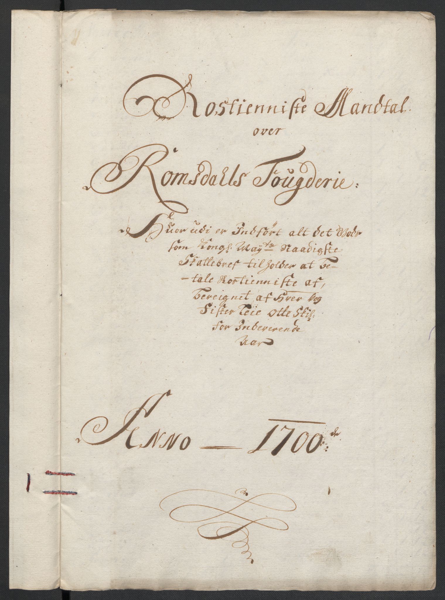 Rentekammeret inntil 1814, Reviderte regnskaper, Fogderegnskap, AV/RA-EA-4092/R55/L3654: Fogderegnskap Romsdal, 1699-1700, p. 269