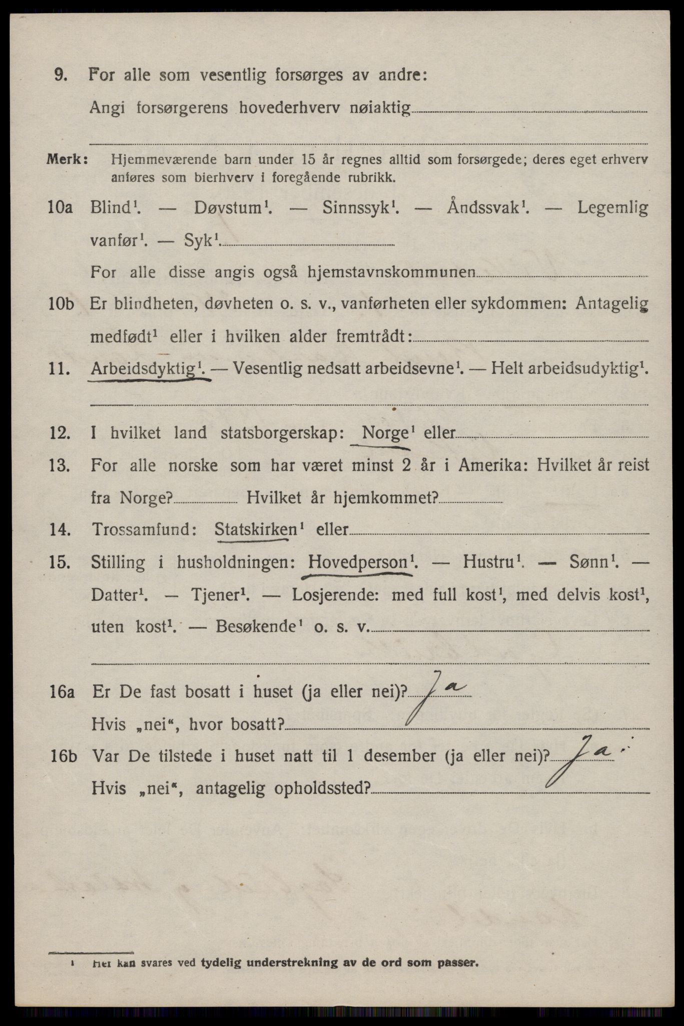 SAST, 1920 census for Vikedal, 1920, p. 2544