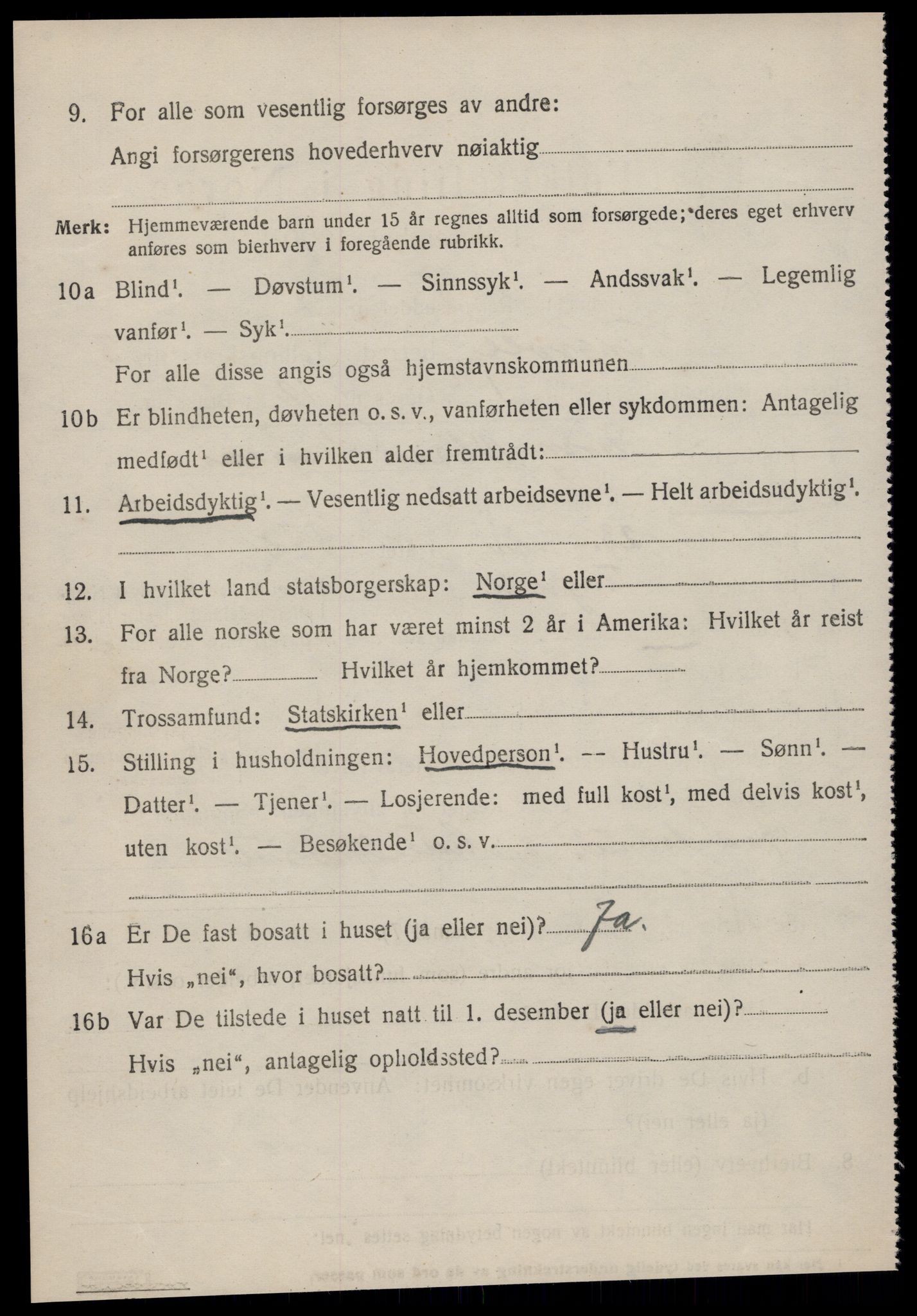 SAT, 1920 census for Tingvoll, 1920, p. 1637