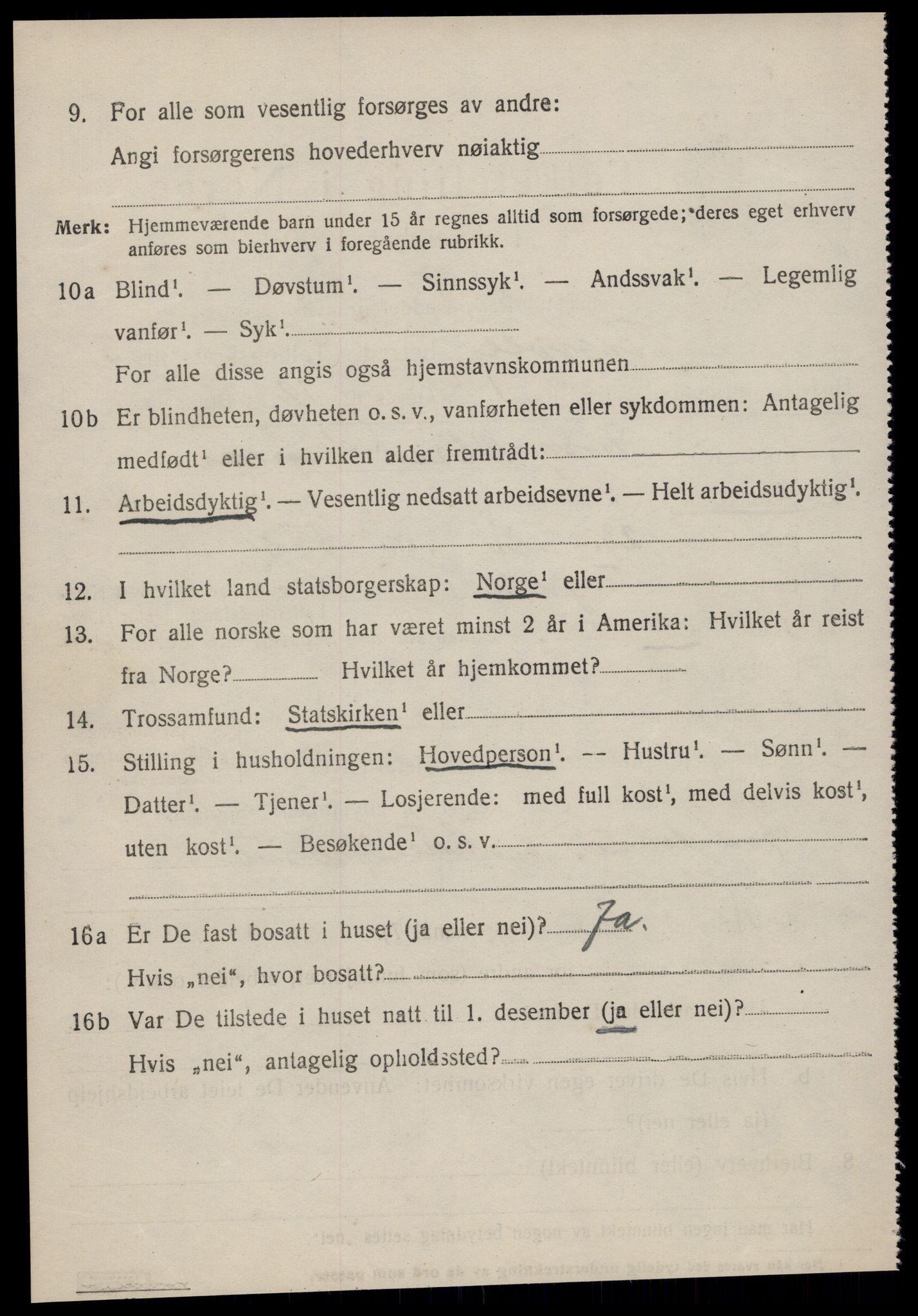 SAT, 1920 census for Tingvoll, 1920, p. 1637