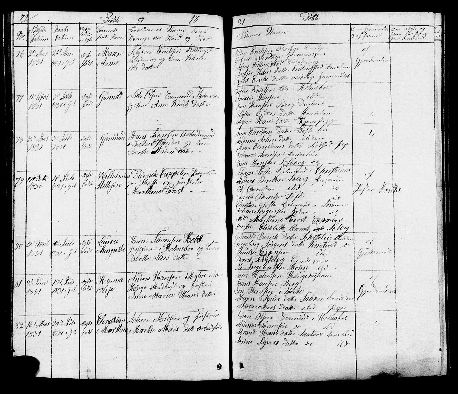 Hurum kirkebøker, AV/SAKO-A-229/G/Ga/L0002: Parish register (copy) no. I 2, 1827-1857, p. 79