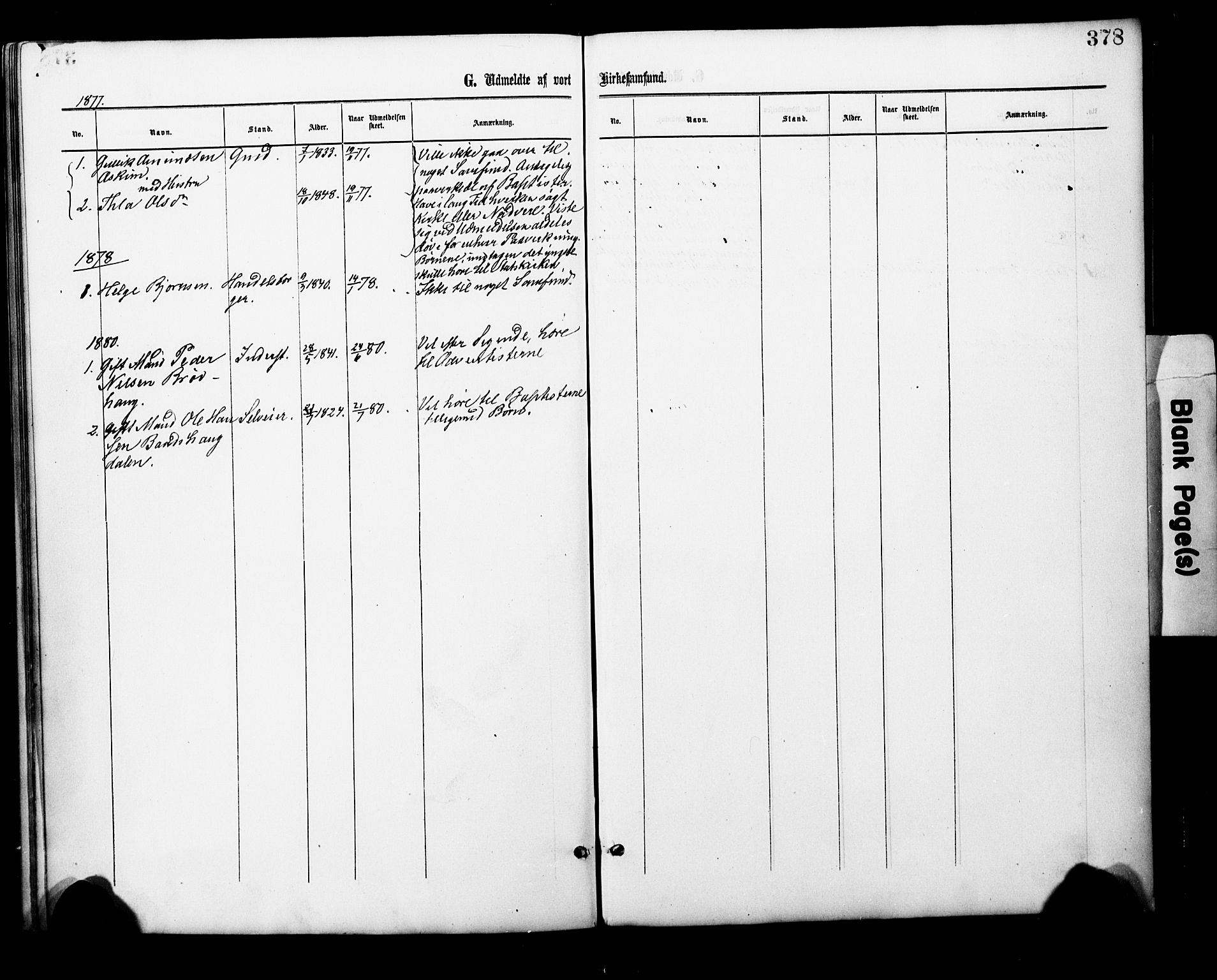 Eidsvoll prestekontor Kirkebøker, AV/SAO-A-10888/F/Fa/L0001: Parish register (official) no. I 1, 1877-1881, p. 378