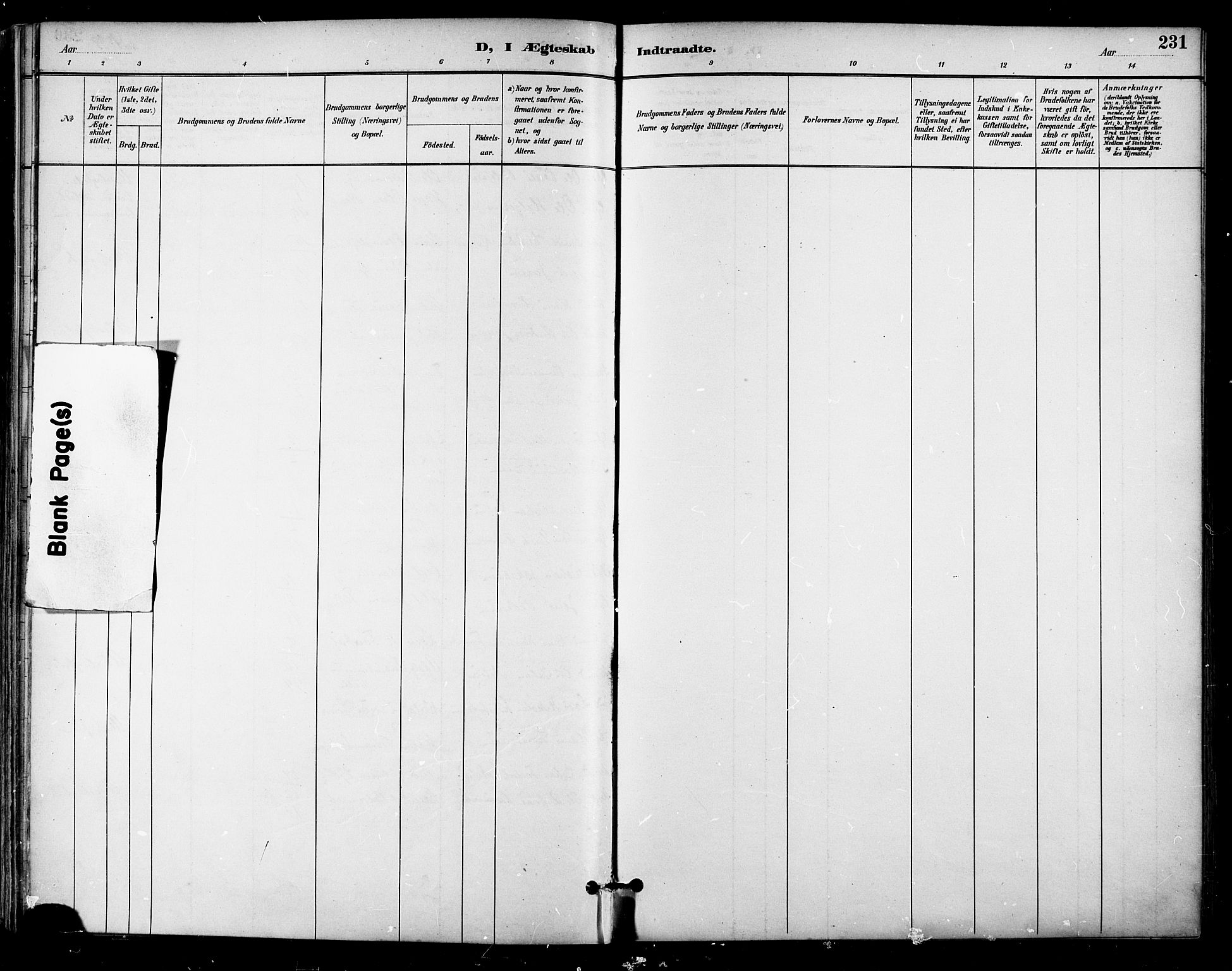 Ministerialprotokoller, klokkerbøker og fødselsregistre - Nordland, AV/SAT-A-1459/805/L0101: Parish register (official) no. 805A07, 1892-1899, p. 231