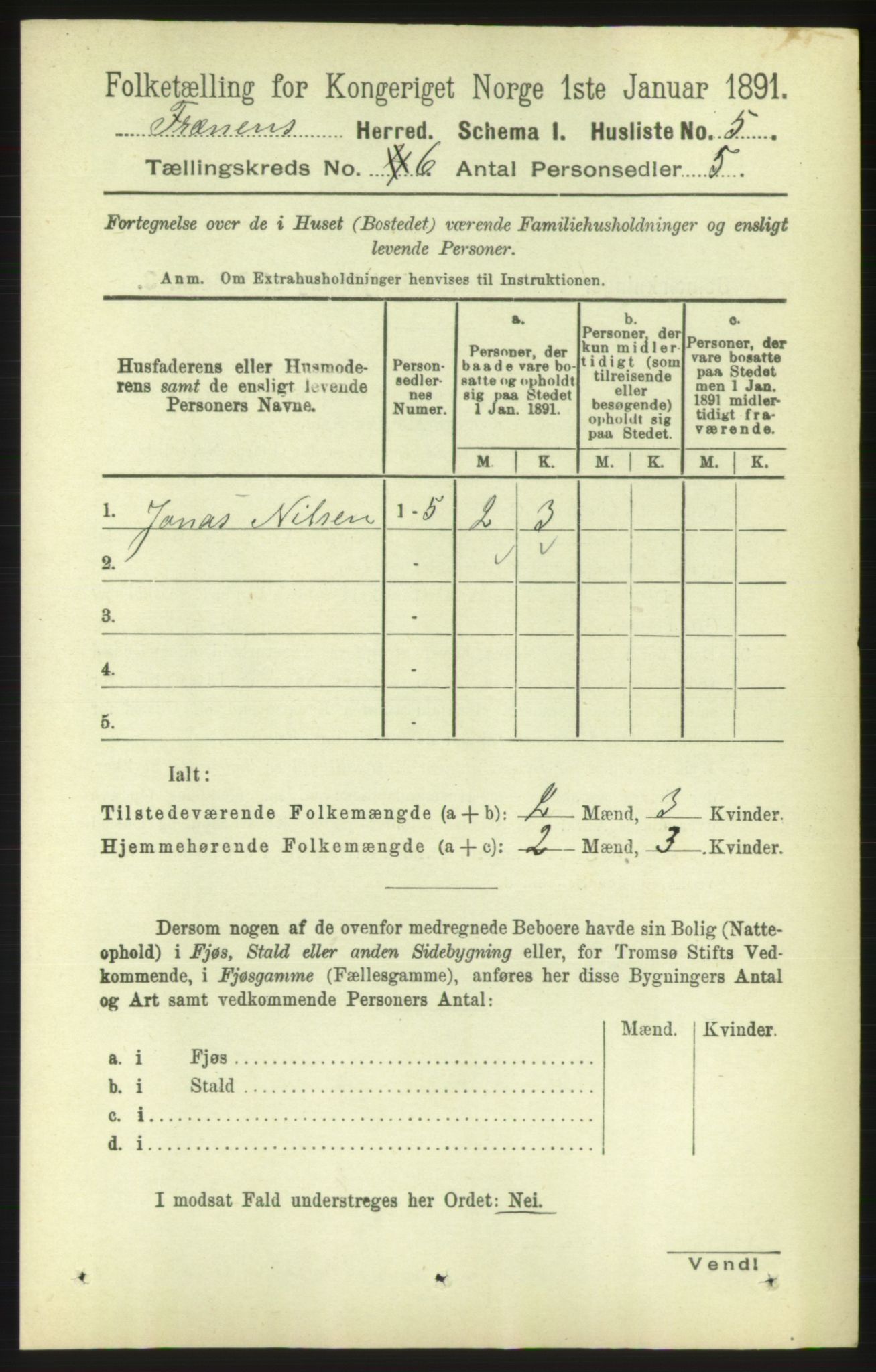 RA, 1891 census for 1548 Fræna, 1891, p. 1790