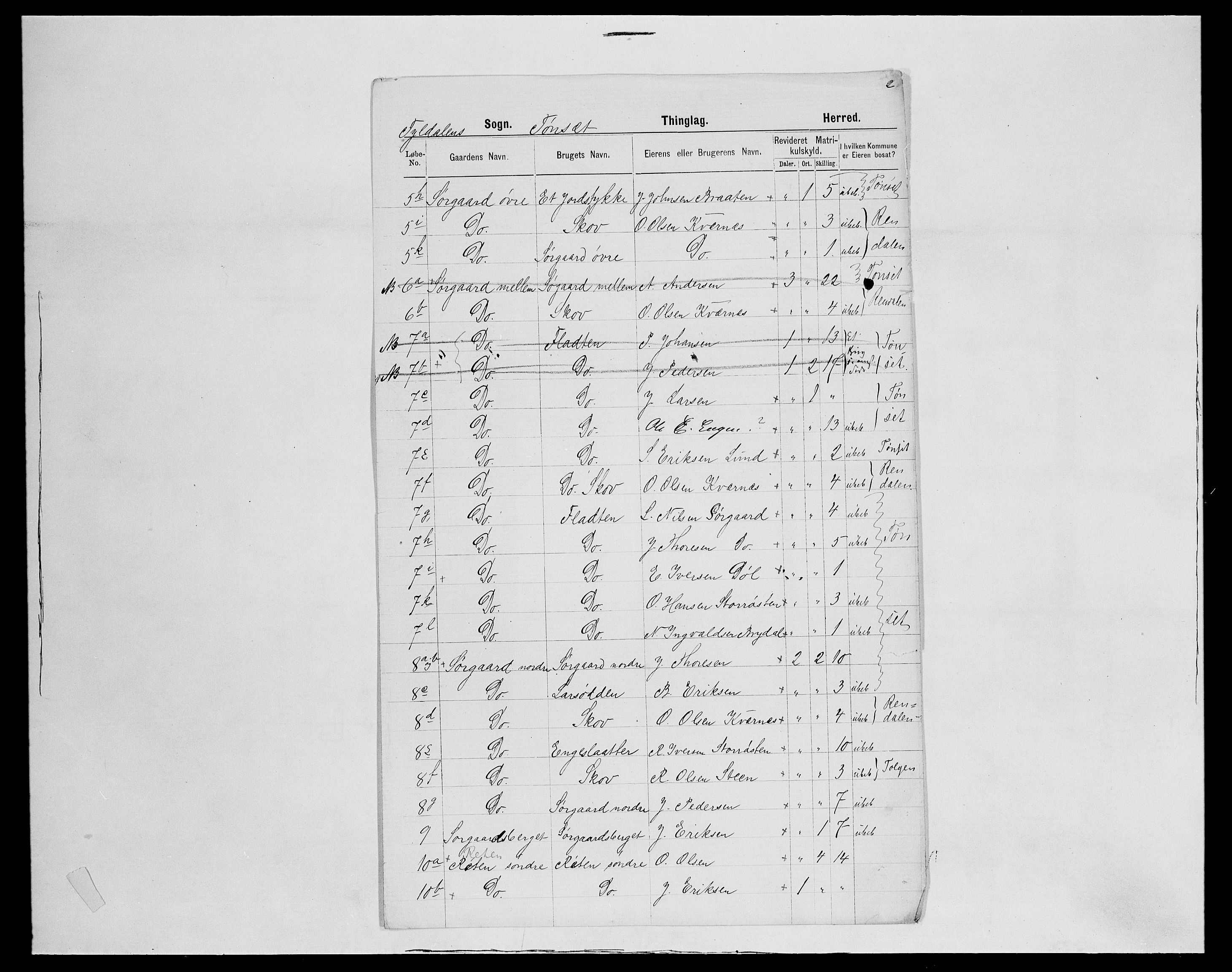 SAH, 1875 census for 0437P Tynset, 1875, p. 13