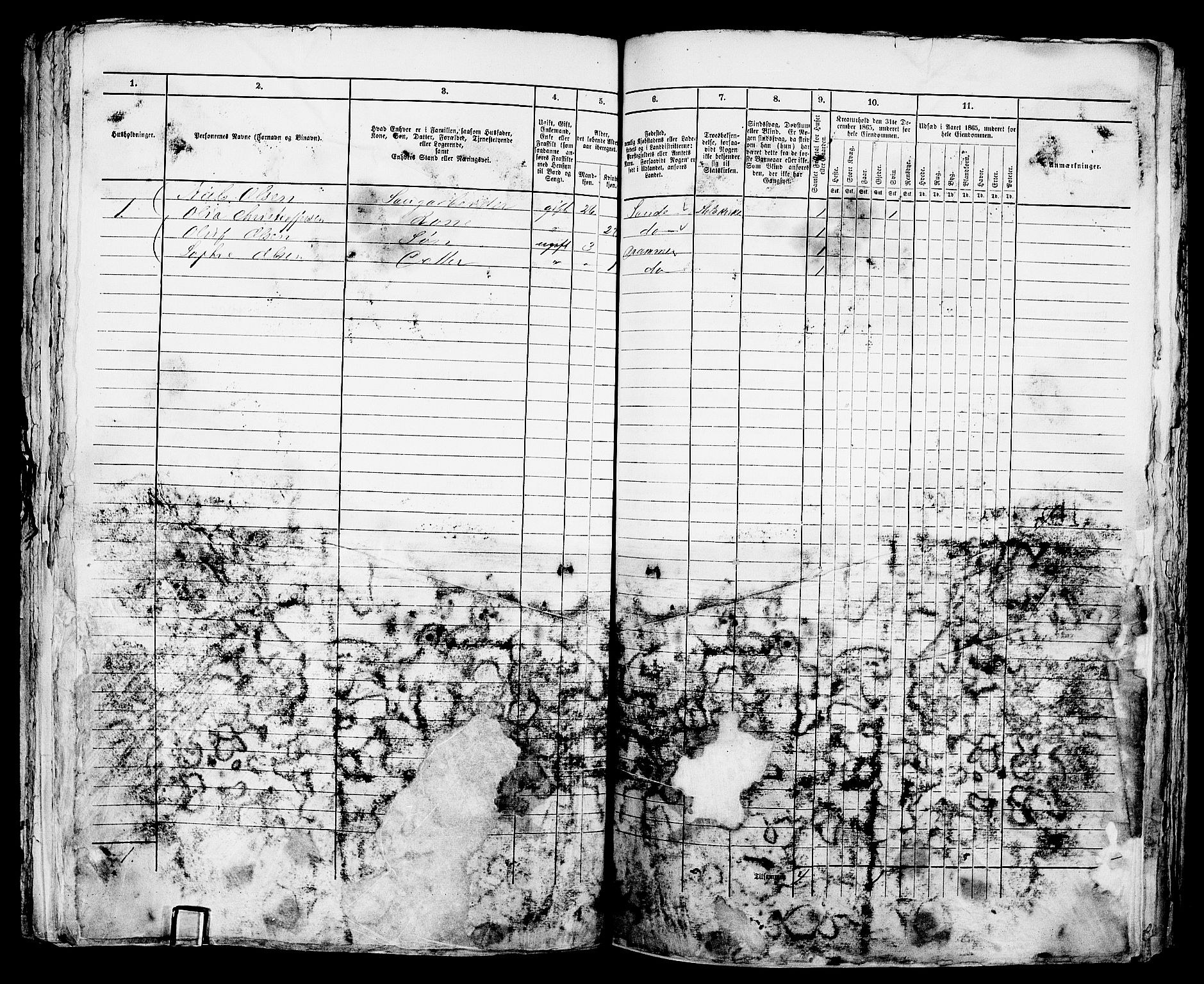 RA, 1865 census for Bragernes in Drammen, 1865, p. 968