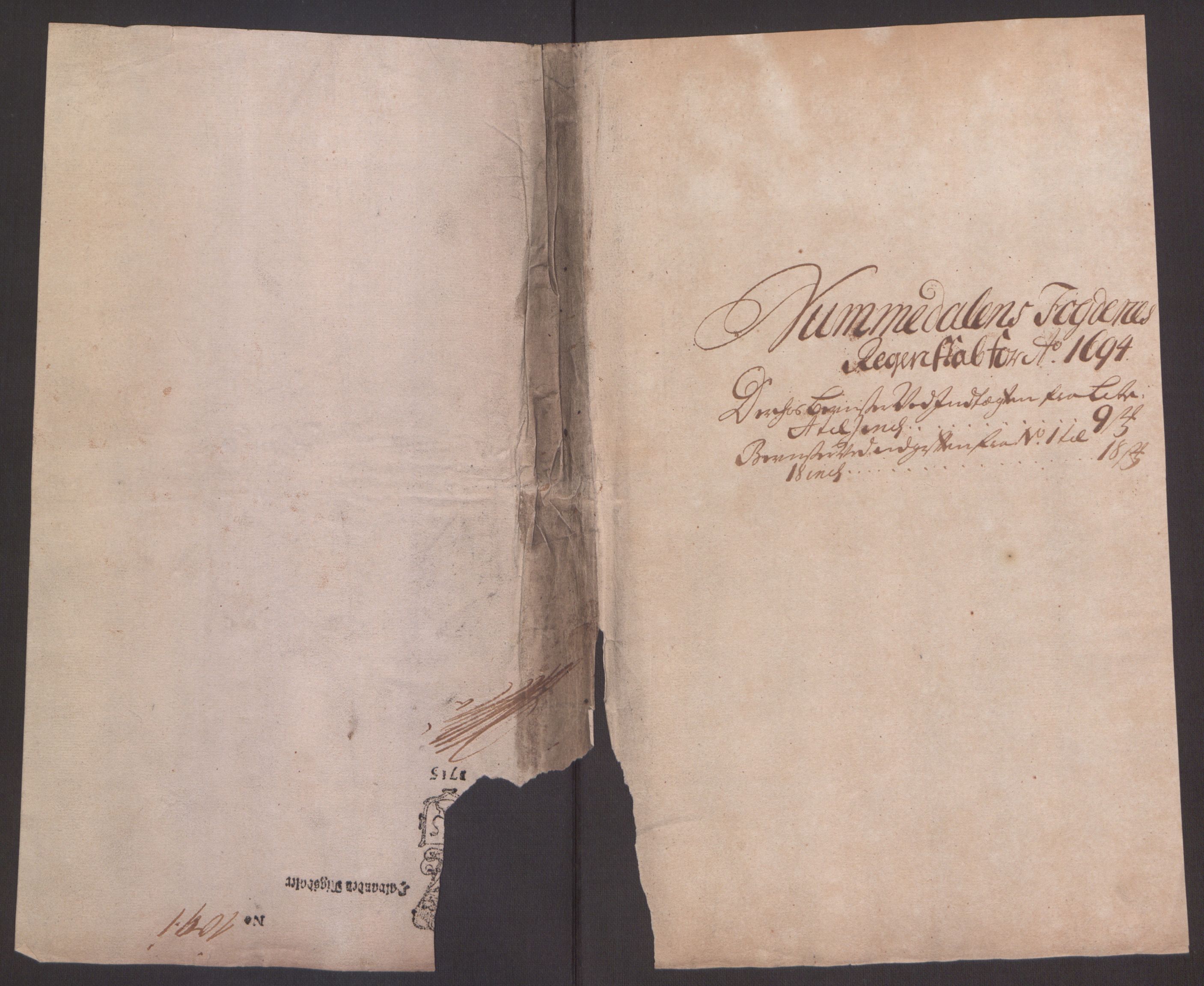 Rentekammeret inntil 1814, Reviderte regnskaper, Fogderegnskap, RA/EA-4092/R64/L4424: Fogderegnskap Namdal, 1692-1695, p. 395