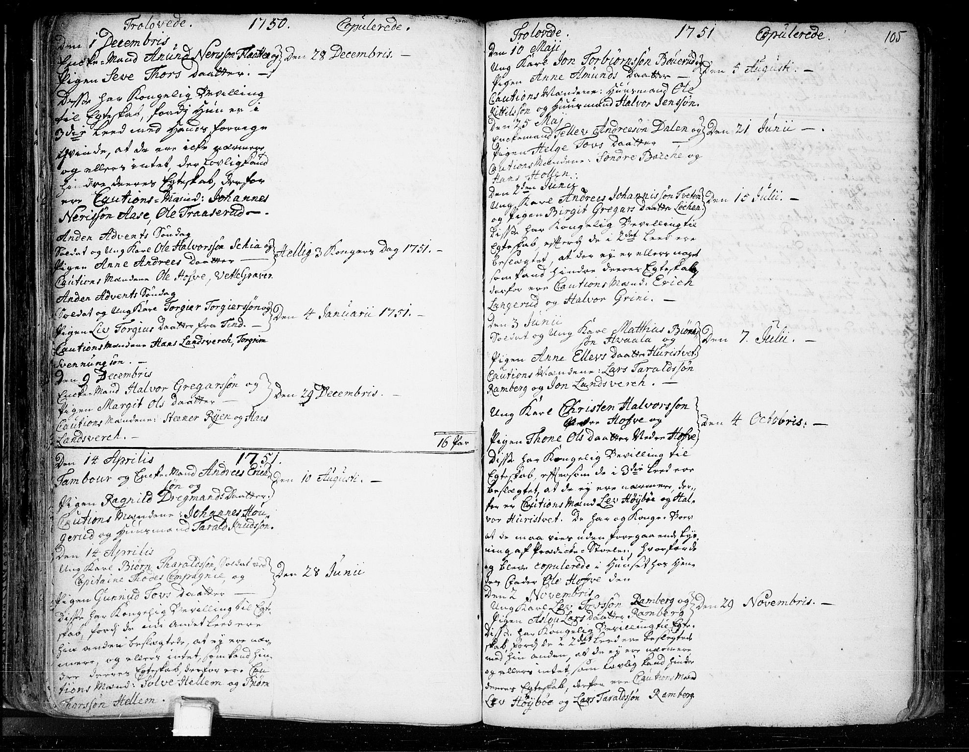 Heddal kirkebøker, SAKO/A-268/F/Fa/L0003: Parish register (official) no. I 3, 1723-1783, p. 105