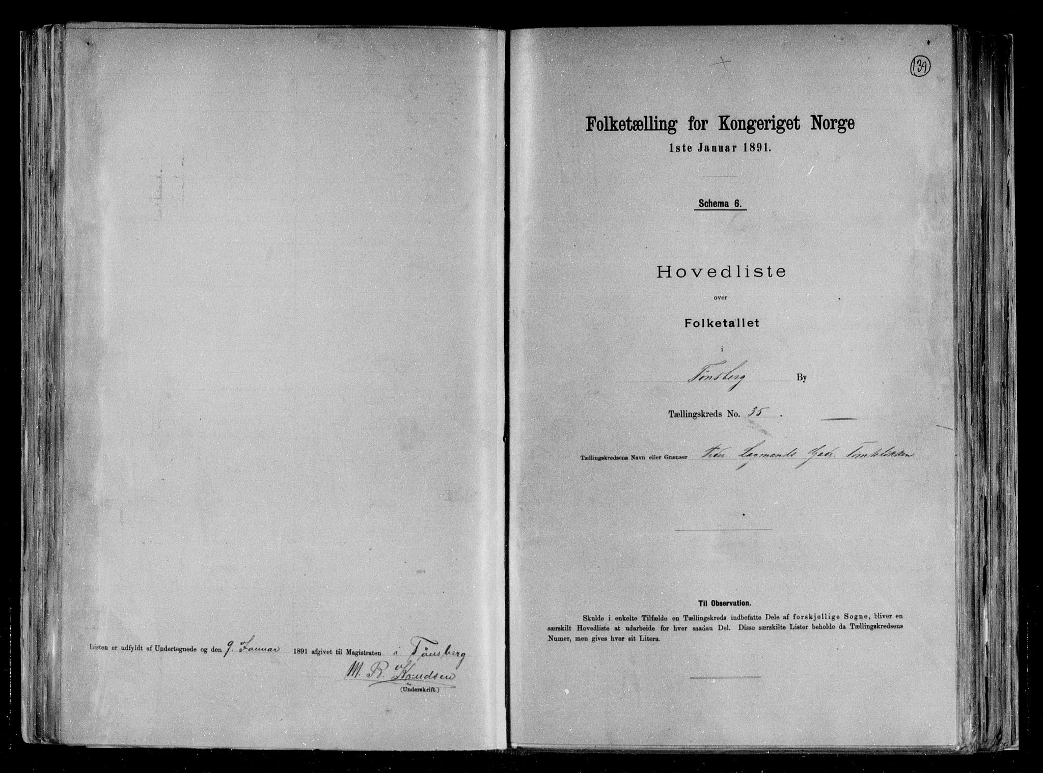 RA, 1891 census for 0705 Tønsberg, 1891, p. 73