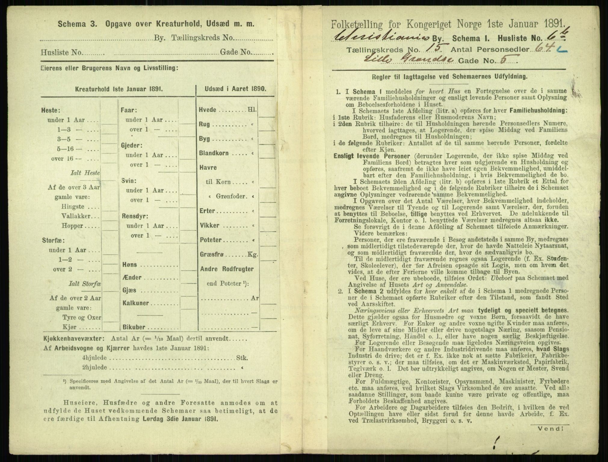 RA, 1891 census for 0301 Kristiania, 1891, p. 6823