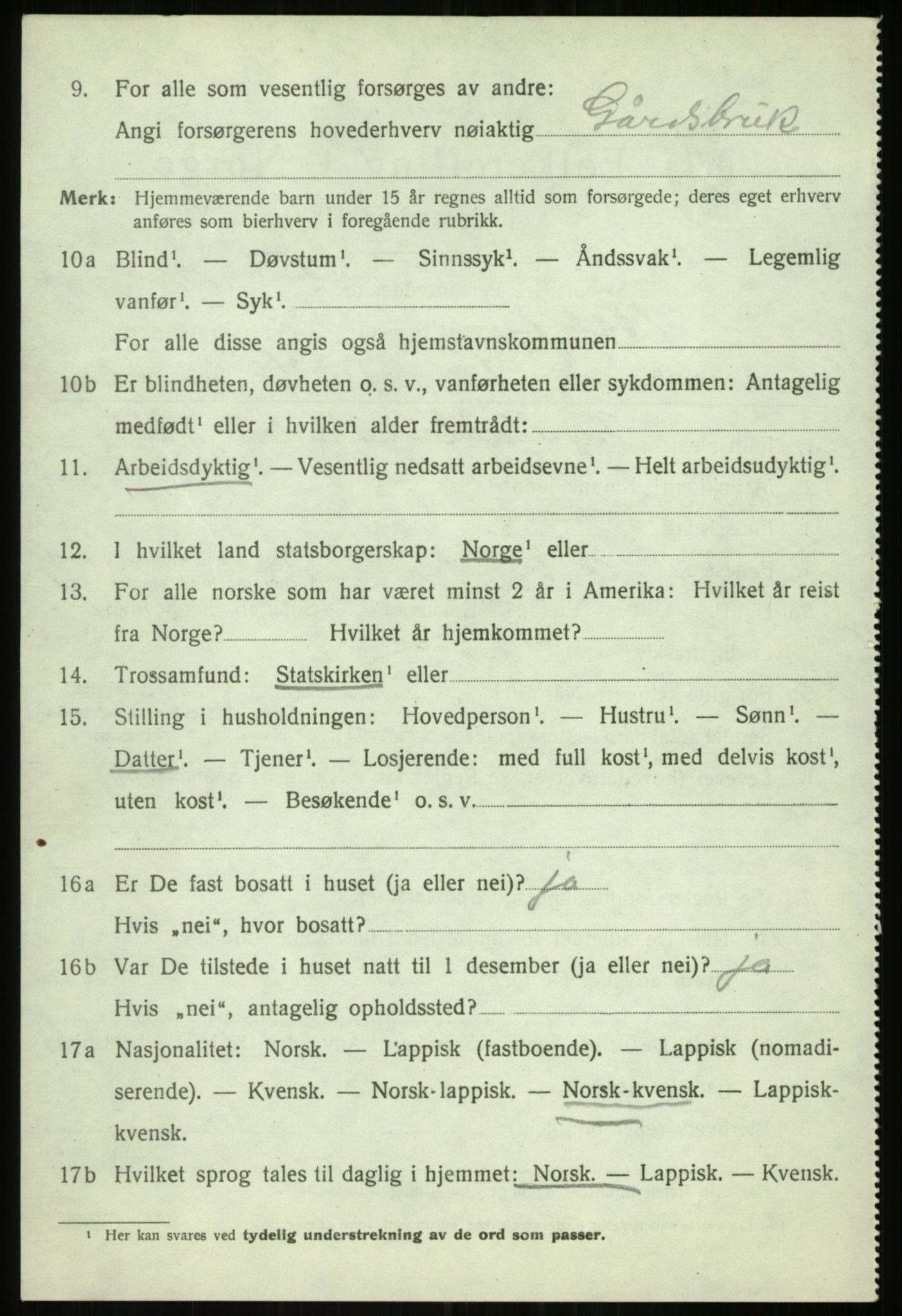 SATØ, 1920 census for Balsfjord, 1920, p. 5280