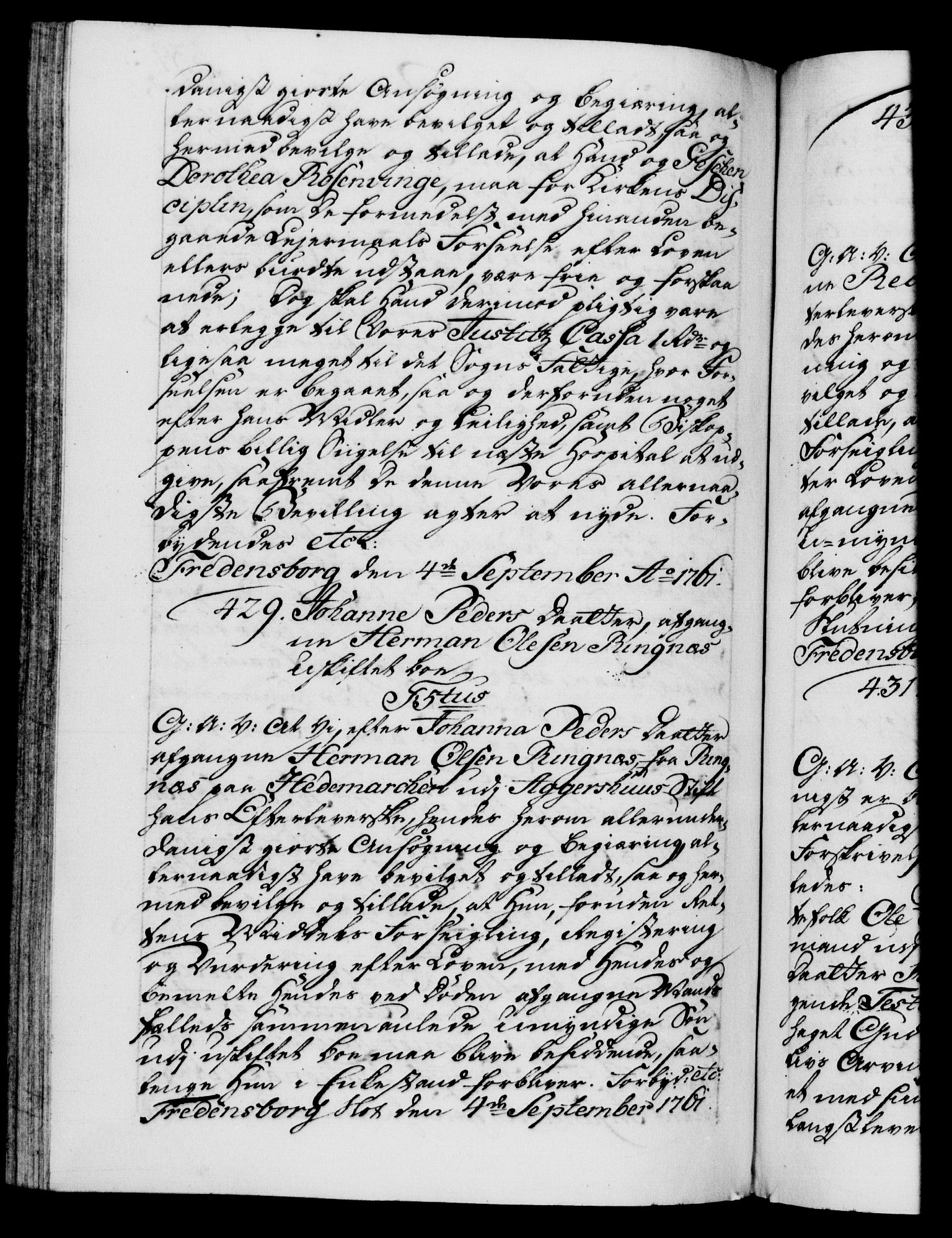 Danske Kanselli 1572-1799, RA/EA-3023/F/Fc/Fca/Fcaa/L0041: Norske registre, 1760-1762, p. 539b