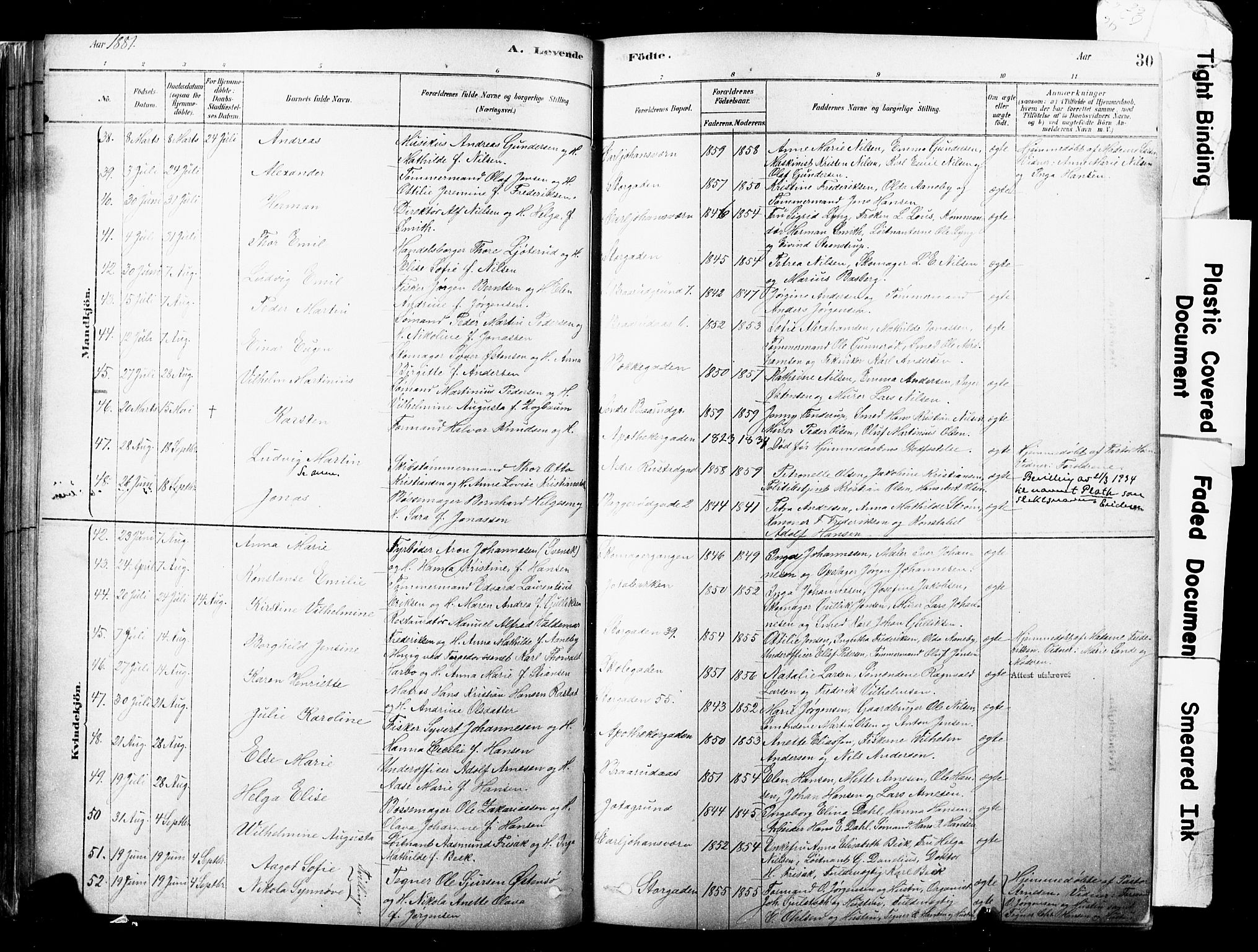 Horten kirkebøker, AV/SAKO-A-348/F/Fa/L0003: Parish register (official) no. 3, 1878-1887, p. 30