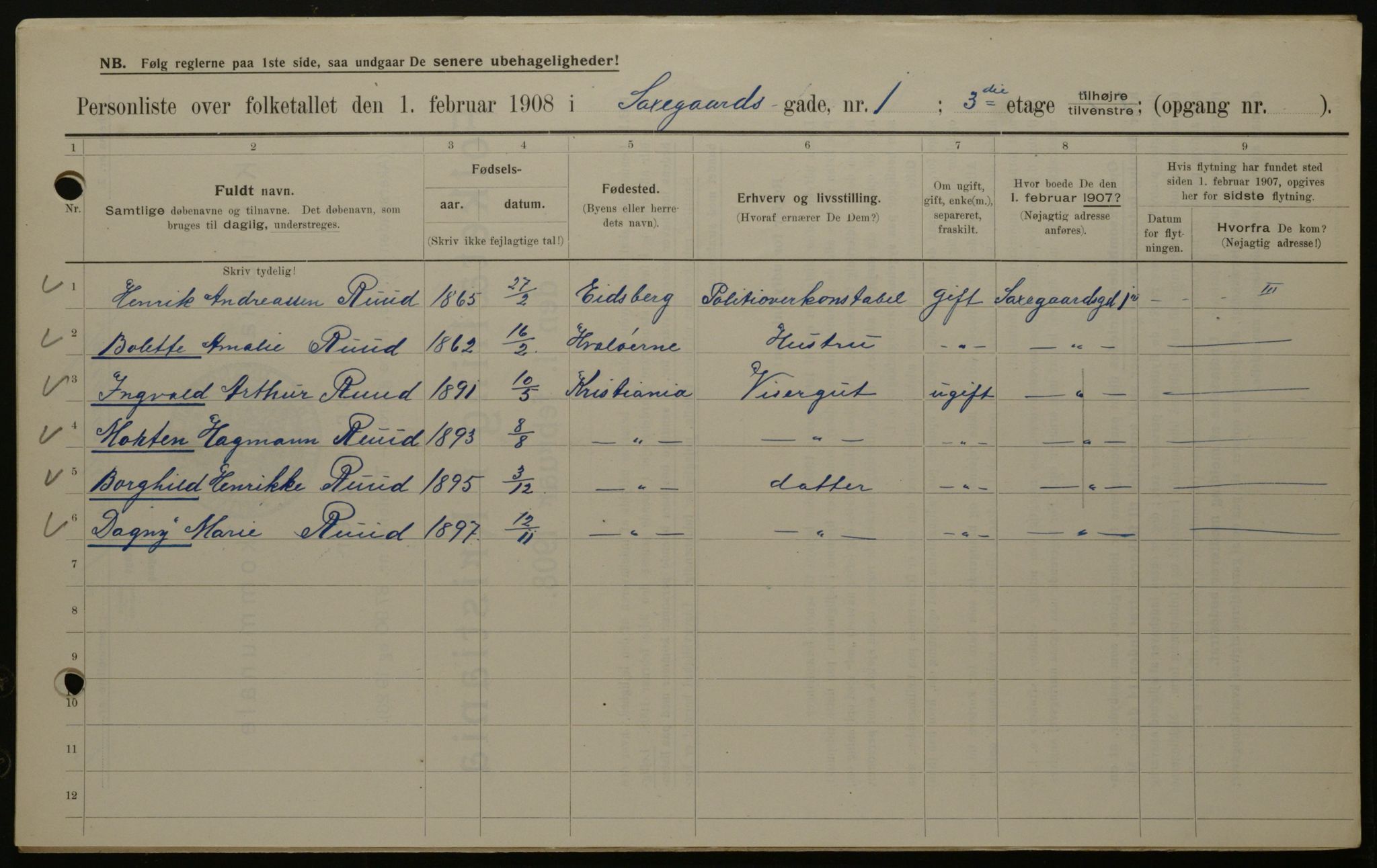 OBA, Municipal Census 1908 for Kristiania, 1908, p. 80467