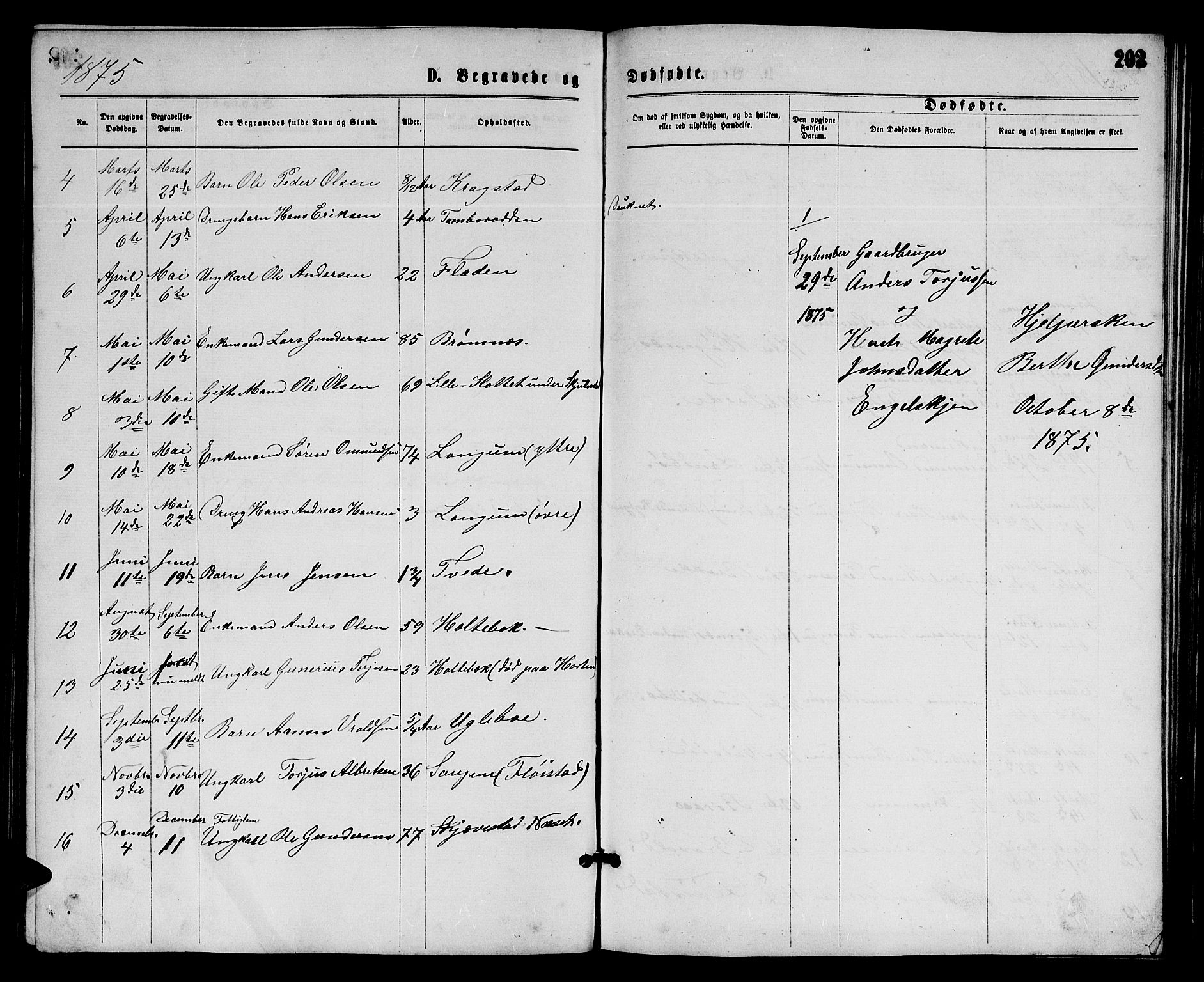 Austre Moland sokneprestkontor, AV/SAK-1111-0001/F/Fb/Fba/L0002: Parish register (copy) no. B 2, 1869-1879, p. 202