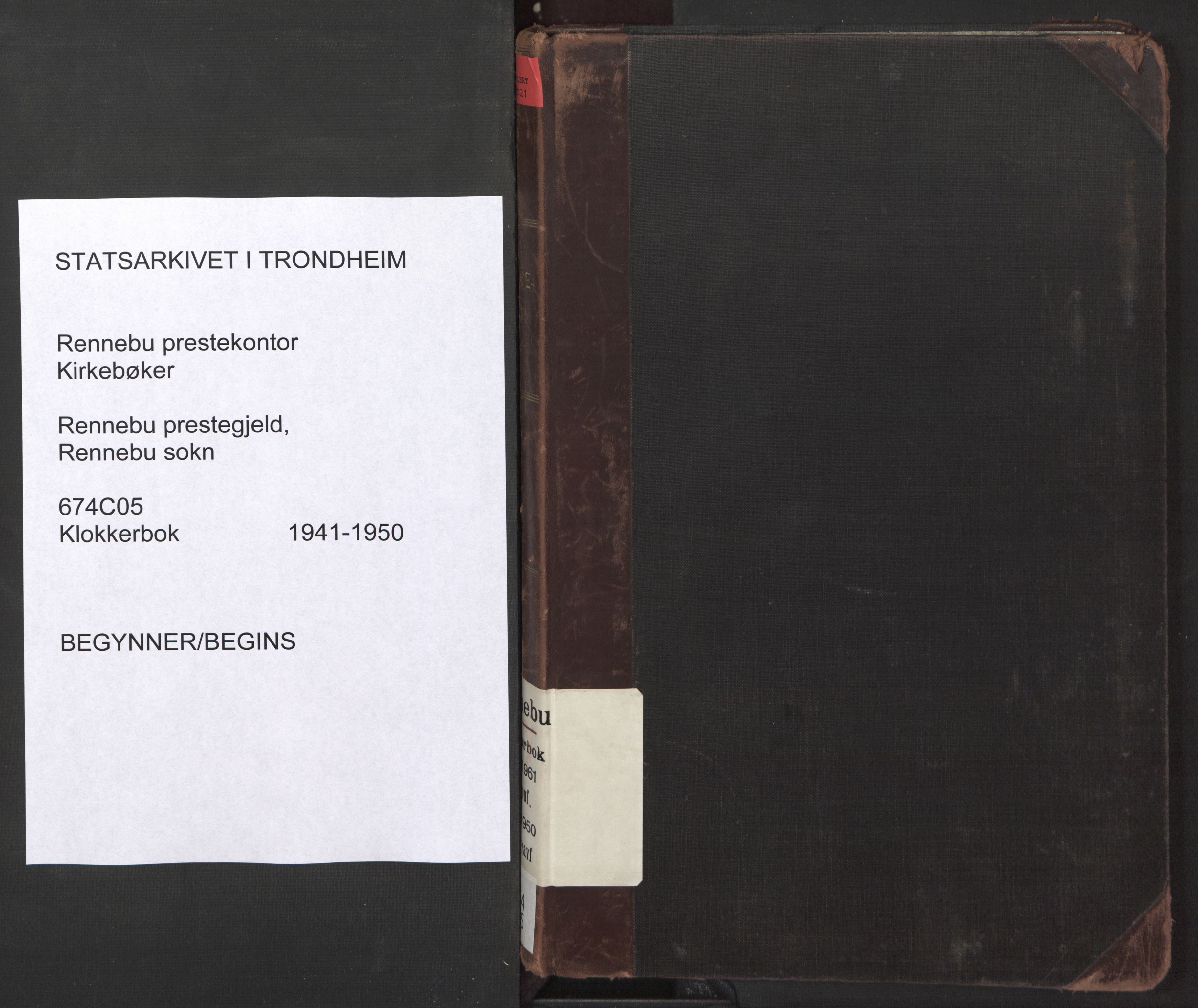 Ministerialprotokoller, klokkerbøker og fødselsregistre - Sør-Trøndelag, SAT/A-1456/674/L0878: Parish register (copy) no. 674C05, 1941-1950