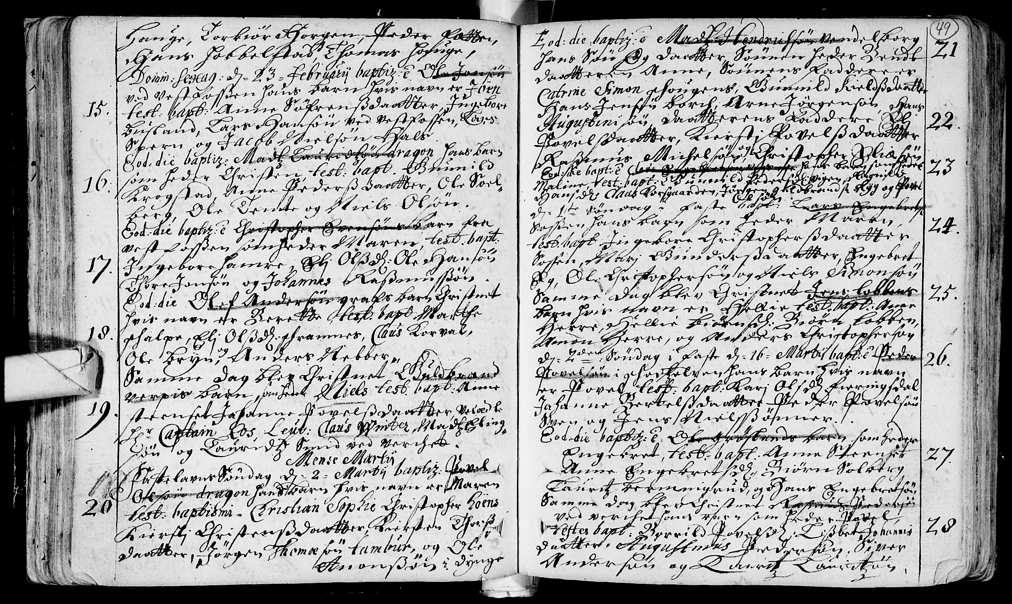 Eiker kirkebøker, AV/SAKO-A-4/F/Fa/L0002: Parish register (official) no. I 2, 1705-1724, p. 49