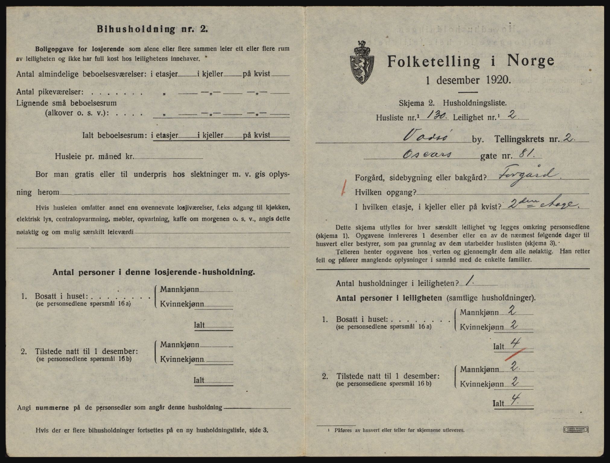 SATØ, 1920 census for Vadsø, 1920, p. 1350