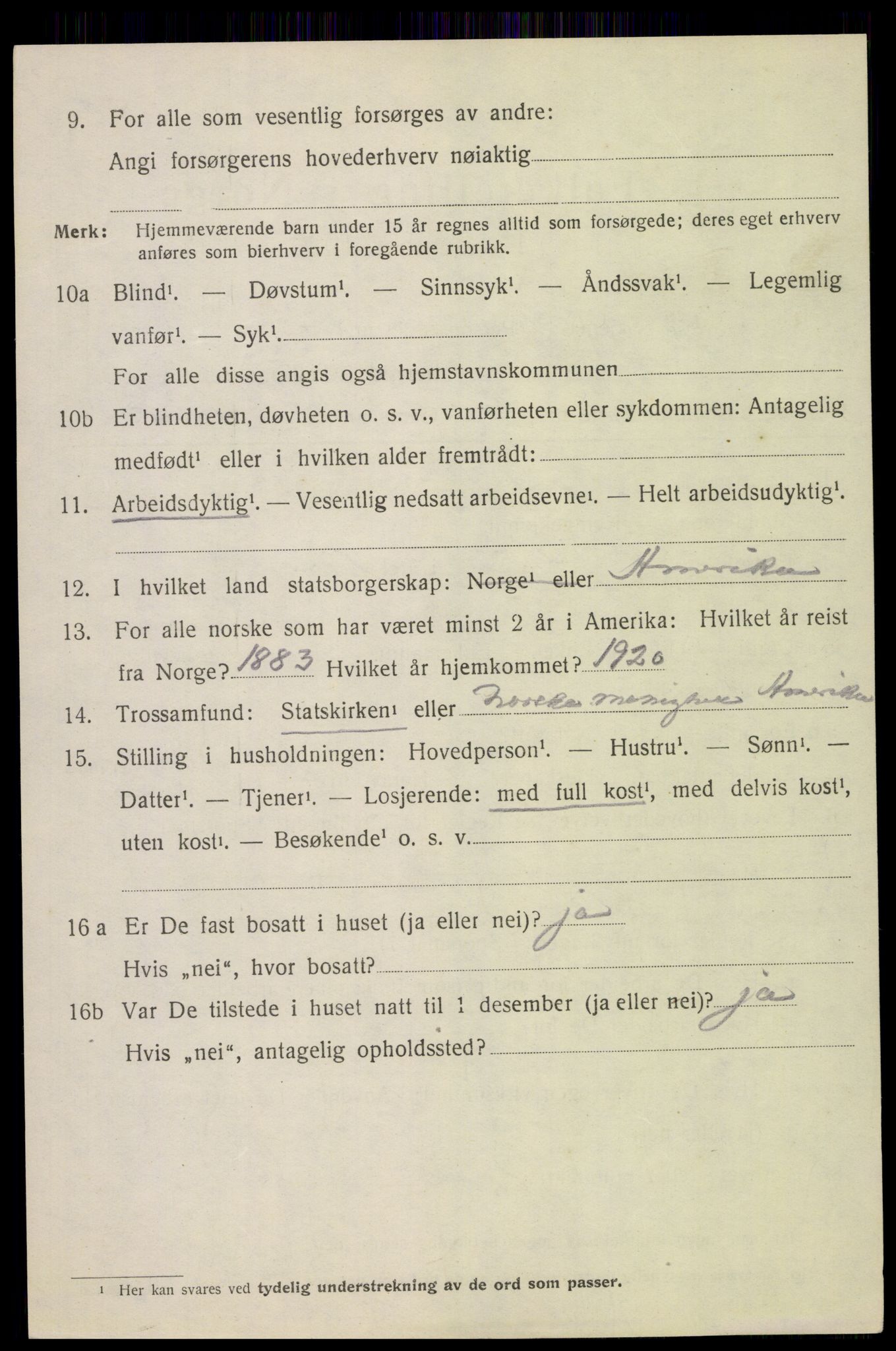 SAH, 1920 census for Lesja, 1920, p. 4693