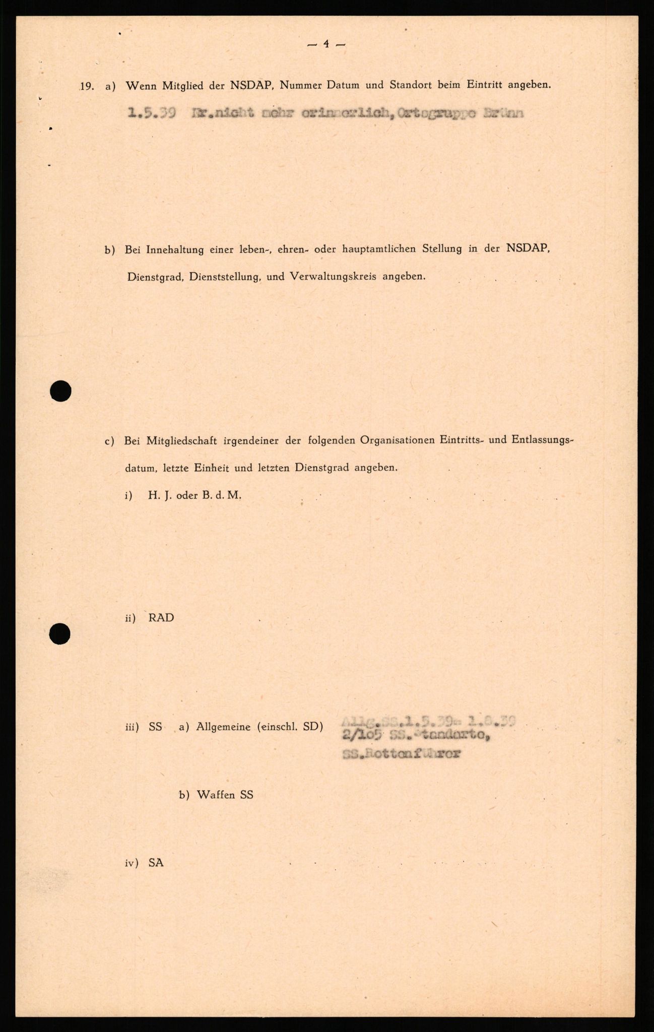 Forsvaret, Forsvarets overkommando II, AV/RA-RAFA-3915/D/Db/L0034: CI Questionaires. Tyske okkupasjonsstyrker i Norge. Tyskere., 1945-1946, p. 84