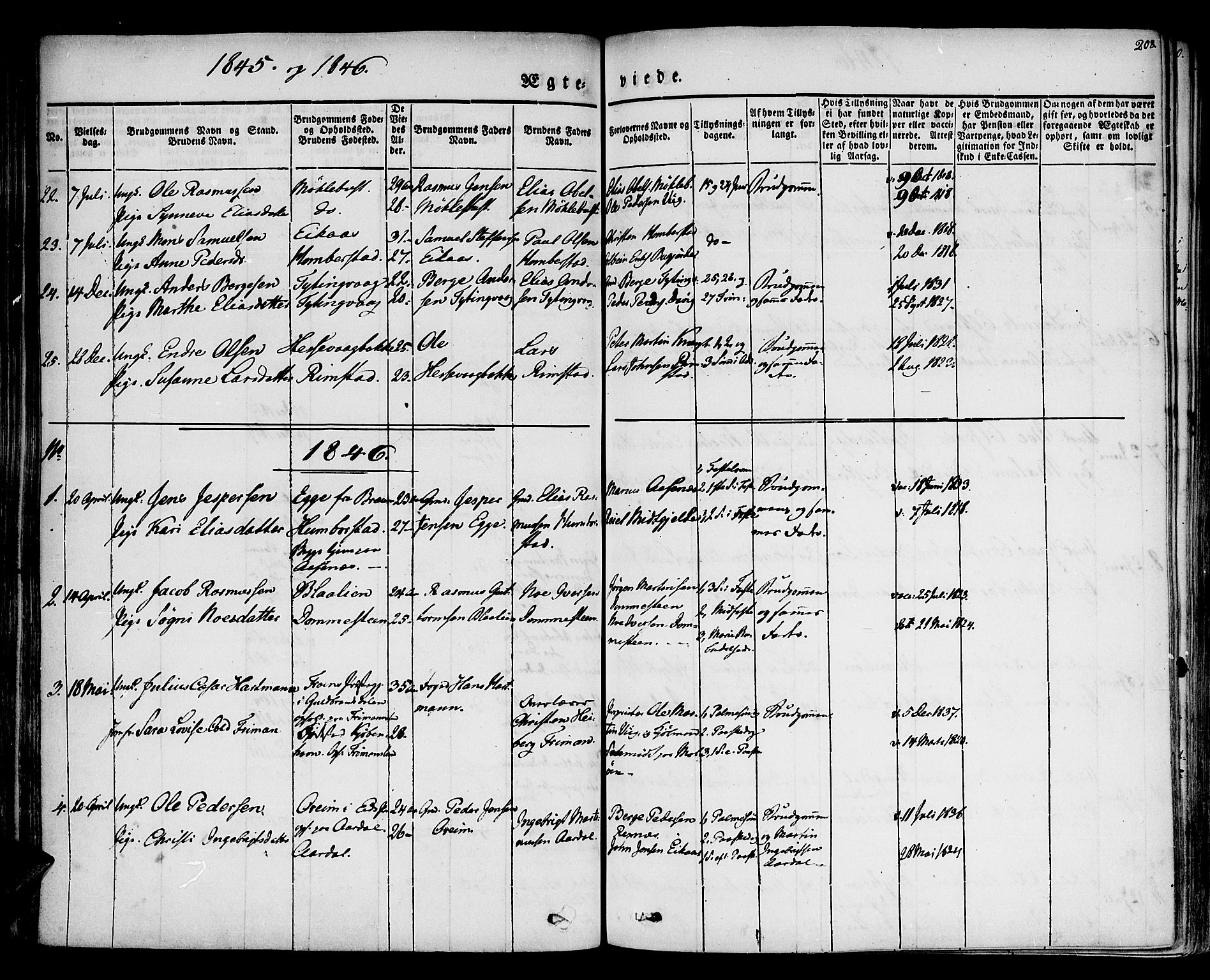 Davik sokneprestembete, AV/SAB-A-79701/H/Haa/Haaa/L0004: Parish register (official) no. A 4, 1830-1849, p. 208