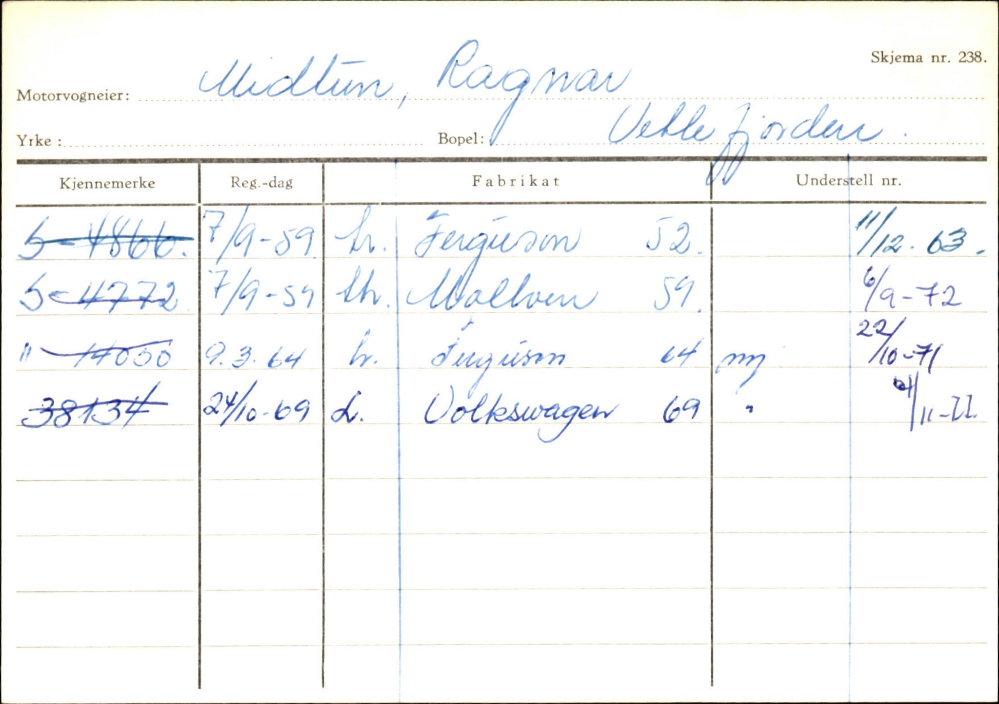 Statens vegvesen, Sogn og Fjordane vegkontor, AV/SAB-A-5301/4/F/L0132: Eigarregister Askvoll A-Å. Balestrand A-Å, 1945-1975, p. 2058