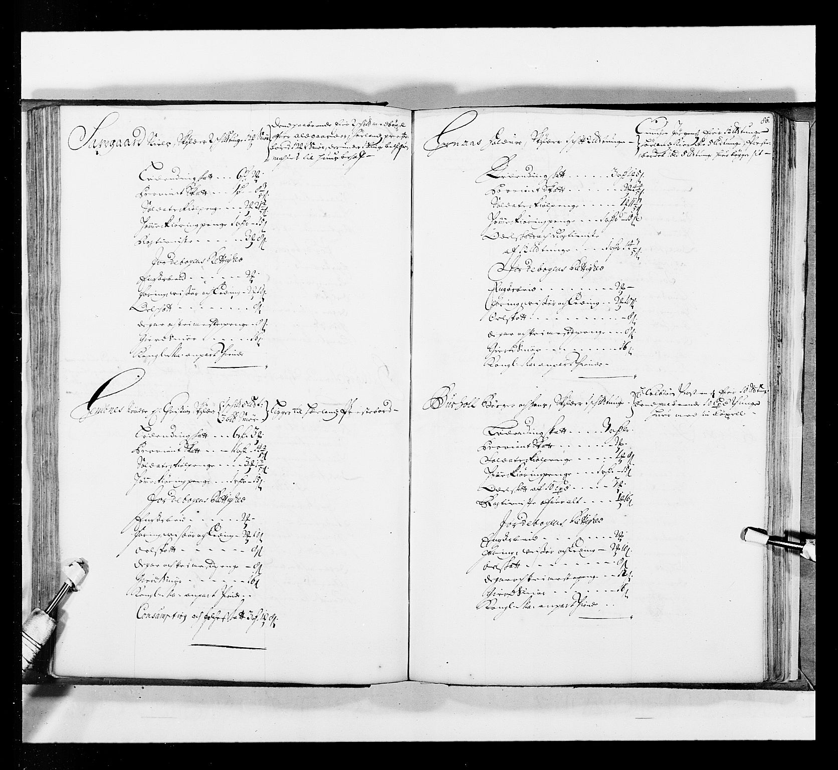 Stattholderembetet 1572-1771, AV/RA-EA-2870/Ek/L0035/0001: Jordebøker 1662-1720: / Matrikkel for Nedre Romerike, 1695, p. 85b-86a