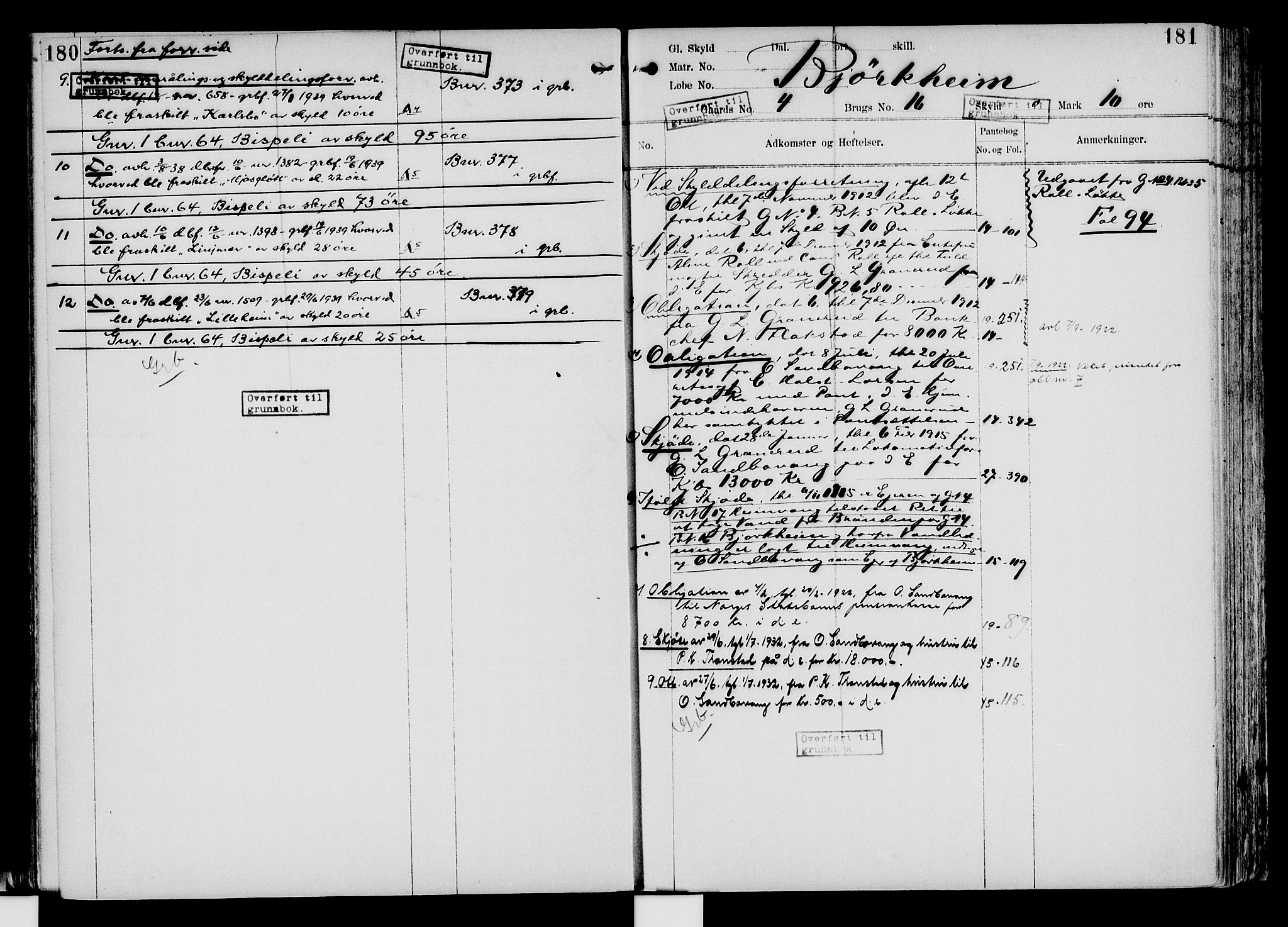 Nord-Hedmark sorenskriveri, SAH/TING-012/H/Ha/Had/Hade/L0004: Mortgage register no. 4.4, 1910-1940, p. 180-181