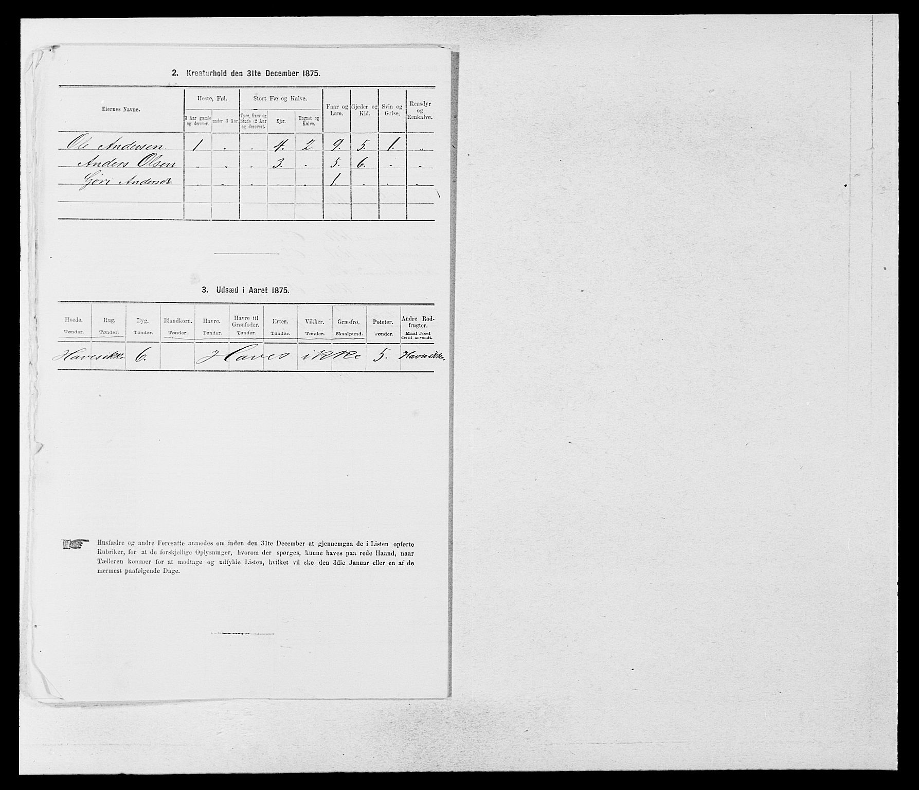 SAB, 1875 census for 1422P Lærdal, 1875, p. 1063